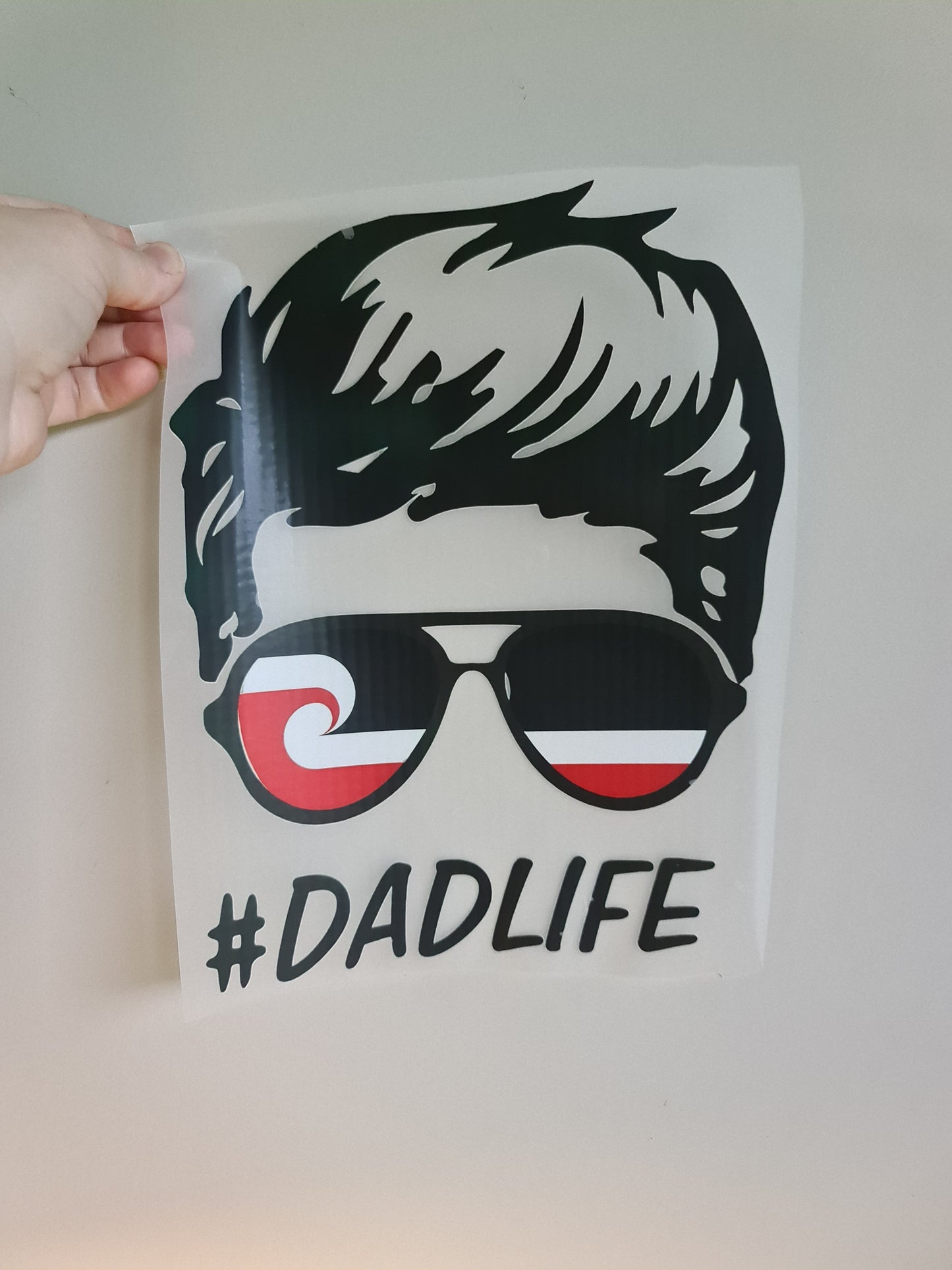 Sublimation custom Maori design Iron on HTV 30cm #dadlife - 03