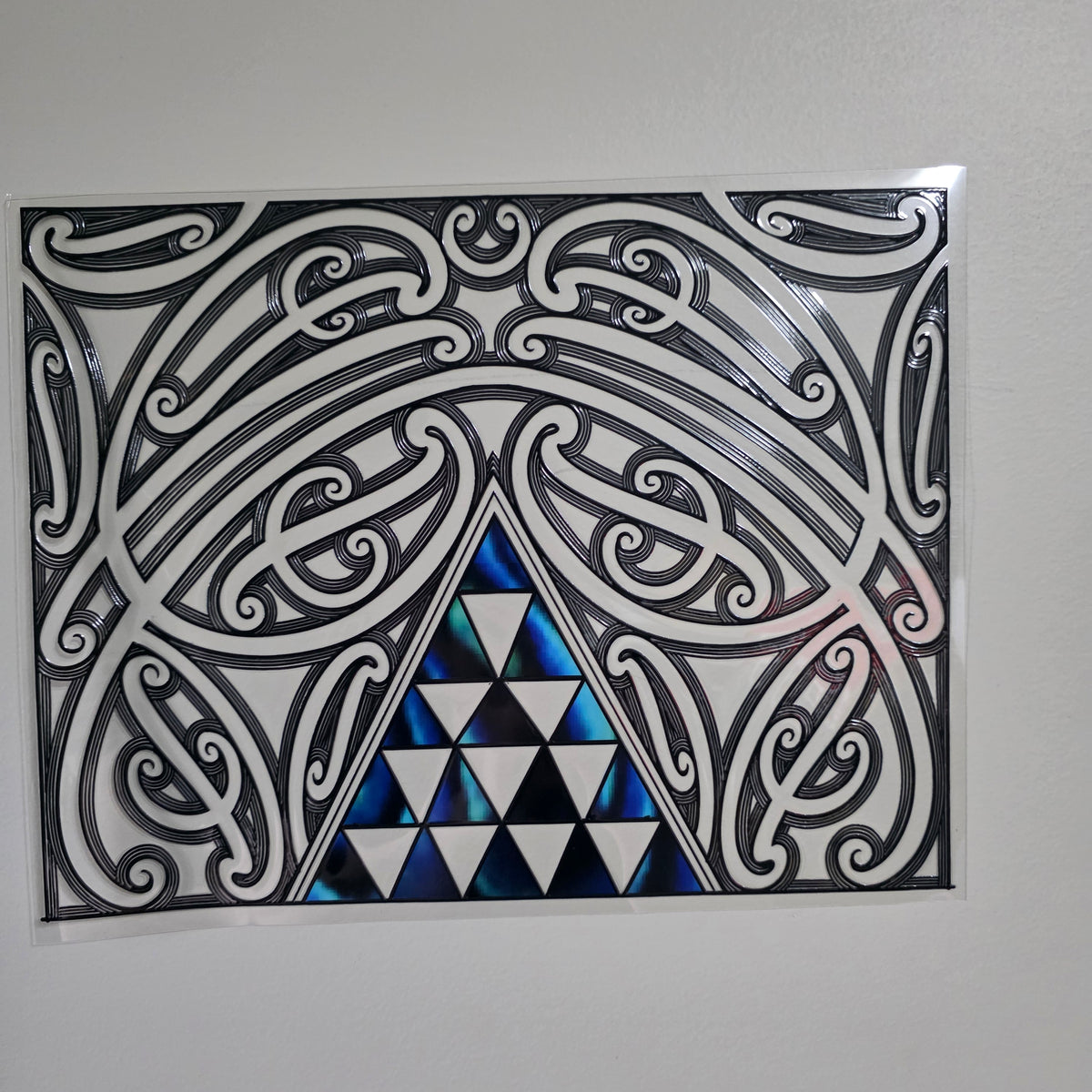 XL UV DTF DECAL MAORI DESIGN 30CMX23CM for Floor lamp size #05