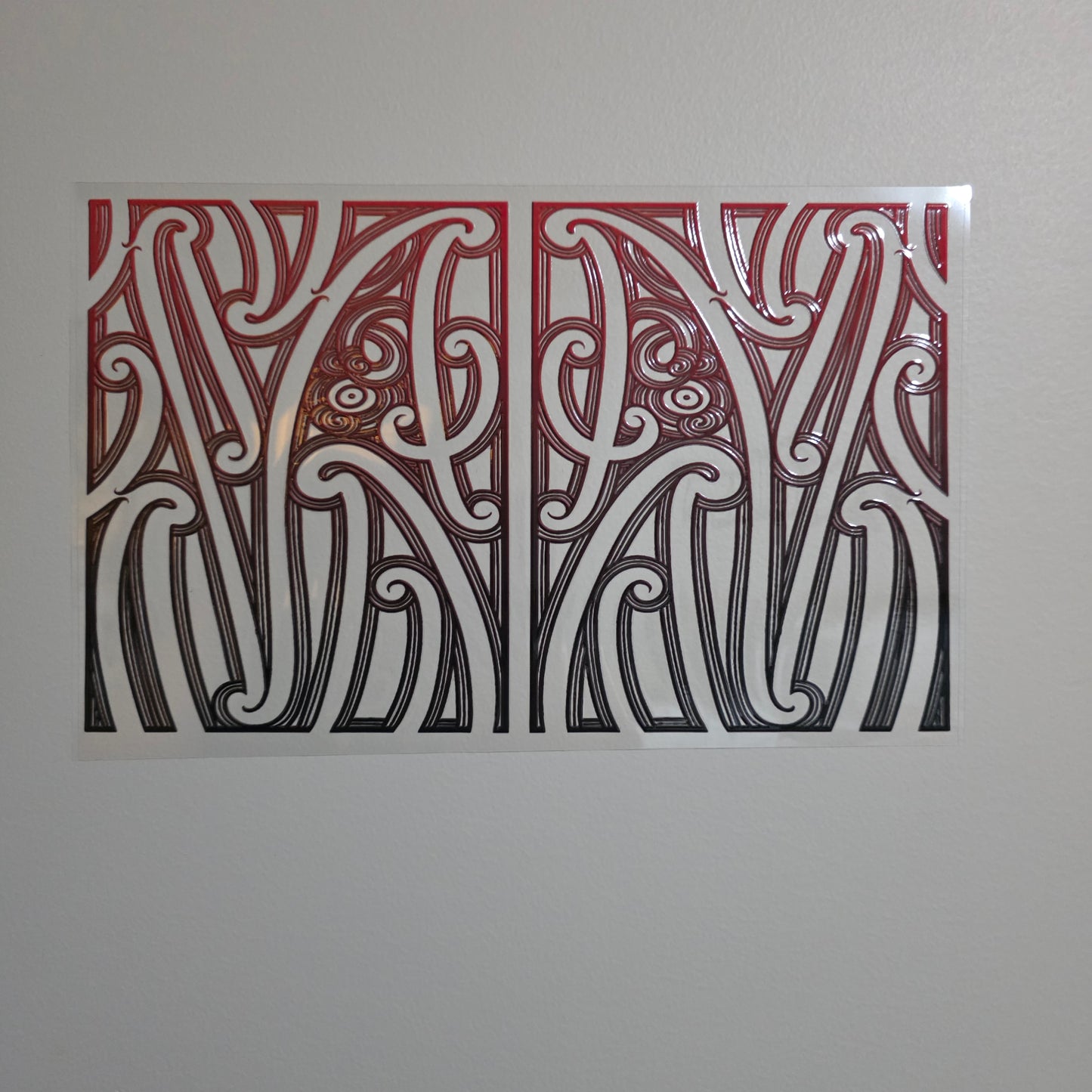 XL UV DTF DECAL MAORI DESIGN 28CMX17CM for touch lamps #268