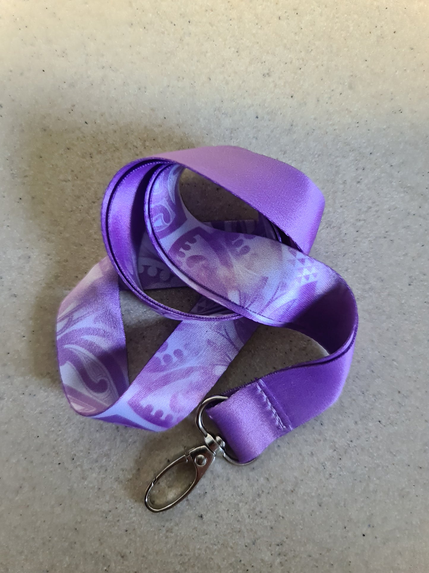 Custom lanyard Purple Koru