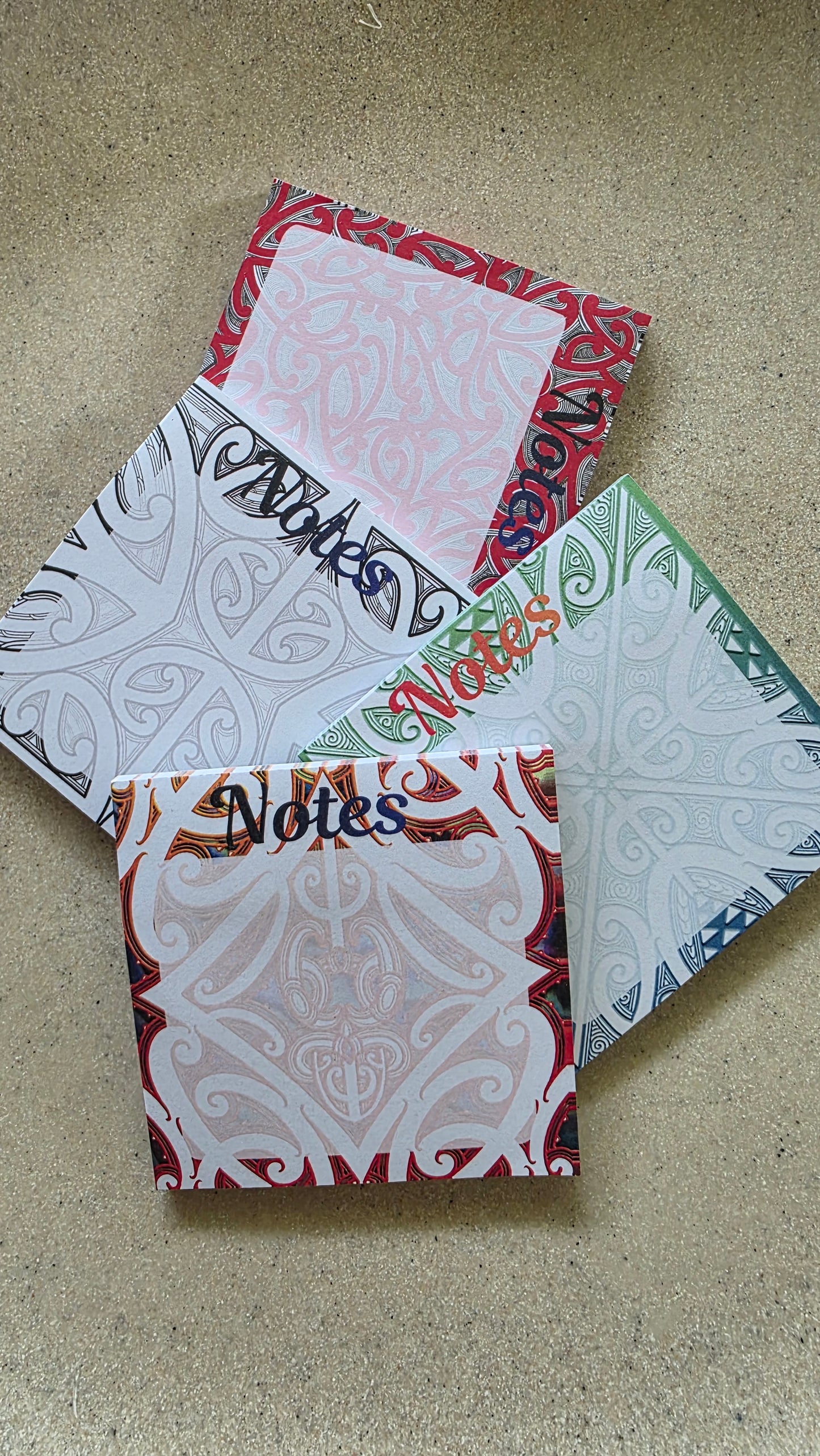 Maori design Sticky Note Pad ×4 pack 1 of each design