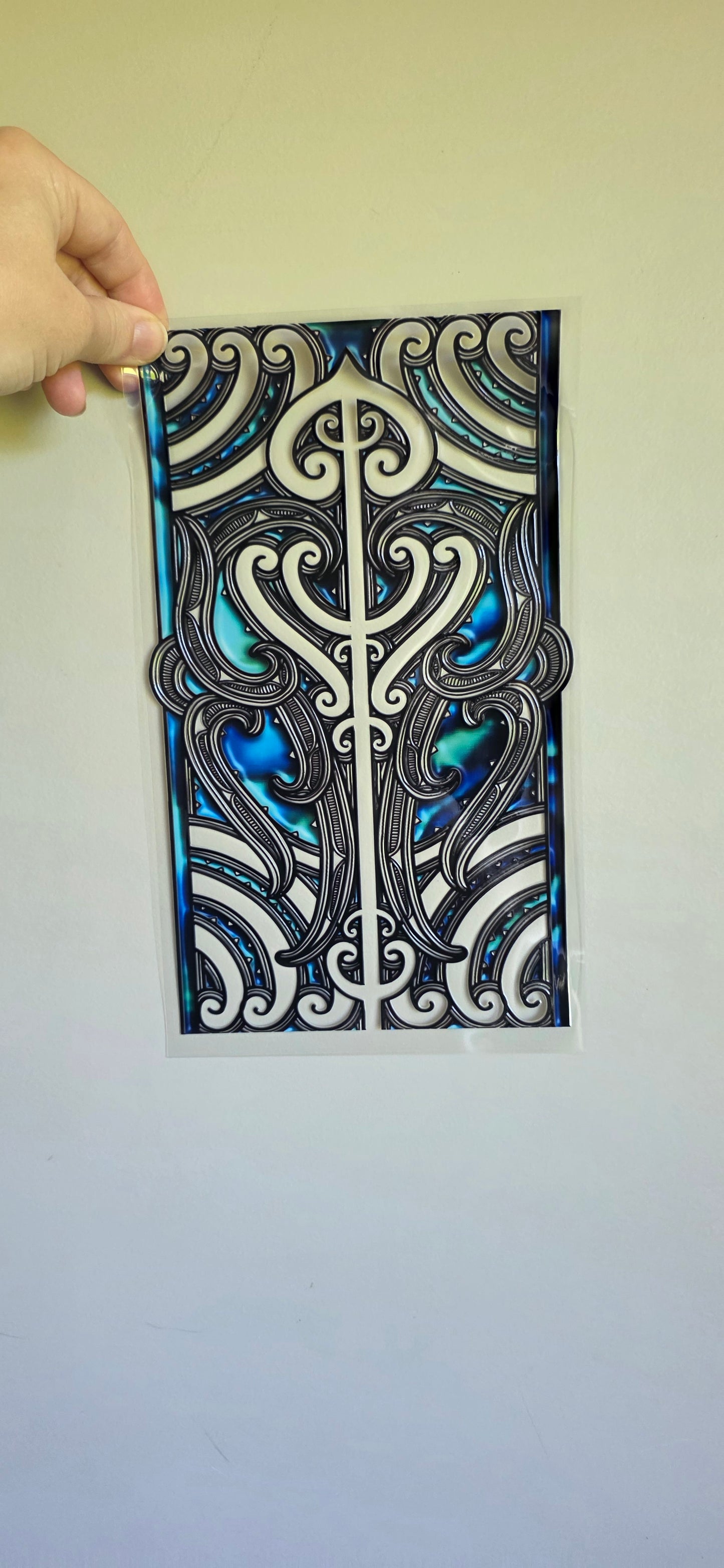 XL UV DTF DECAL MAORI DESIGN 28CMX17CM for touch lamps #145