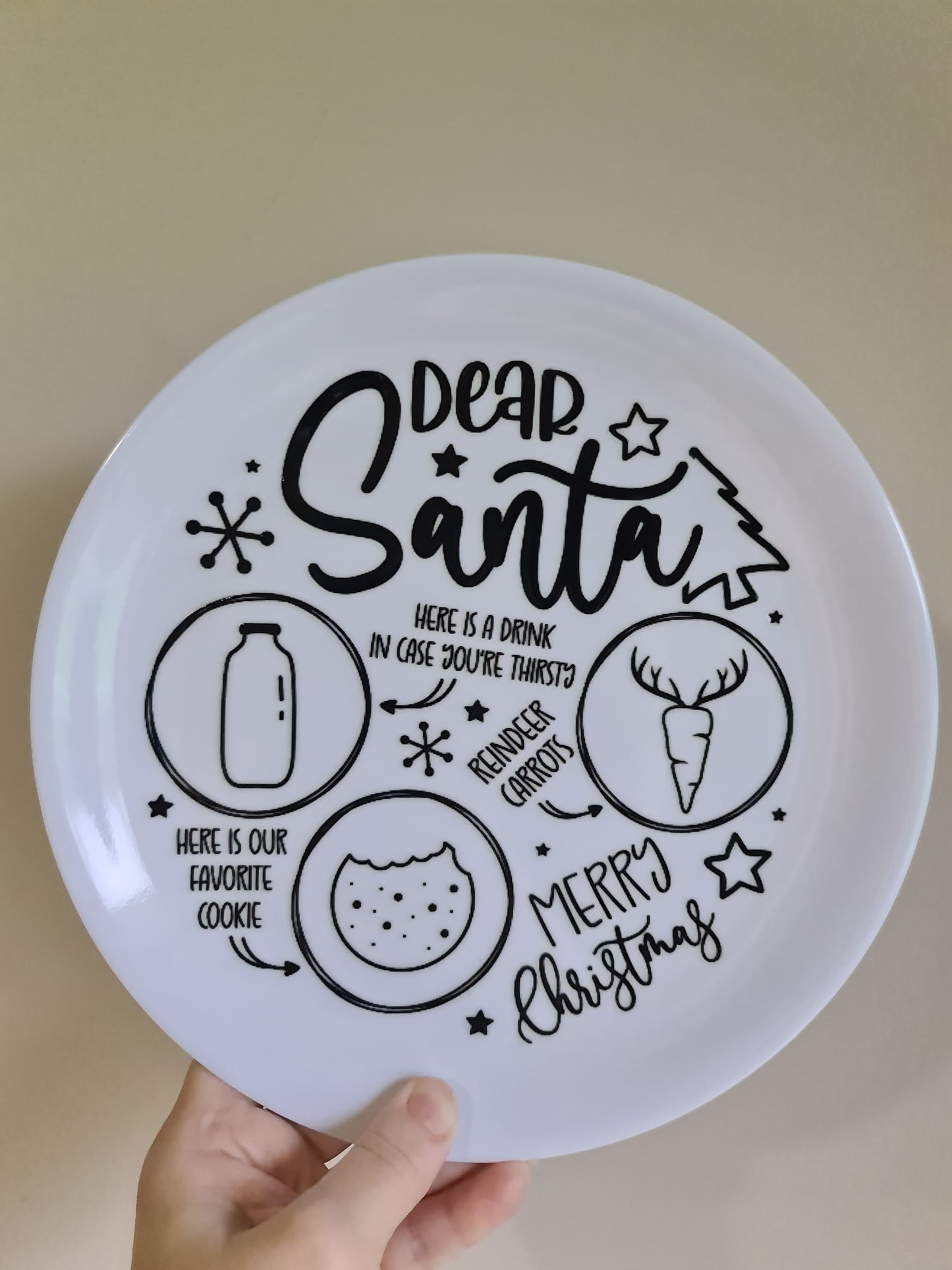 Santa Plate UV DTF 20cm #4