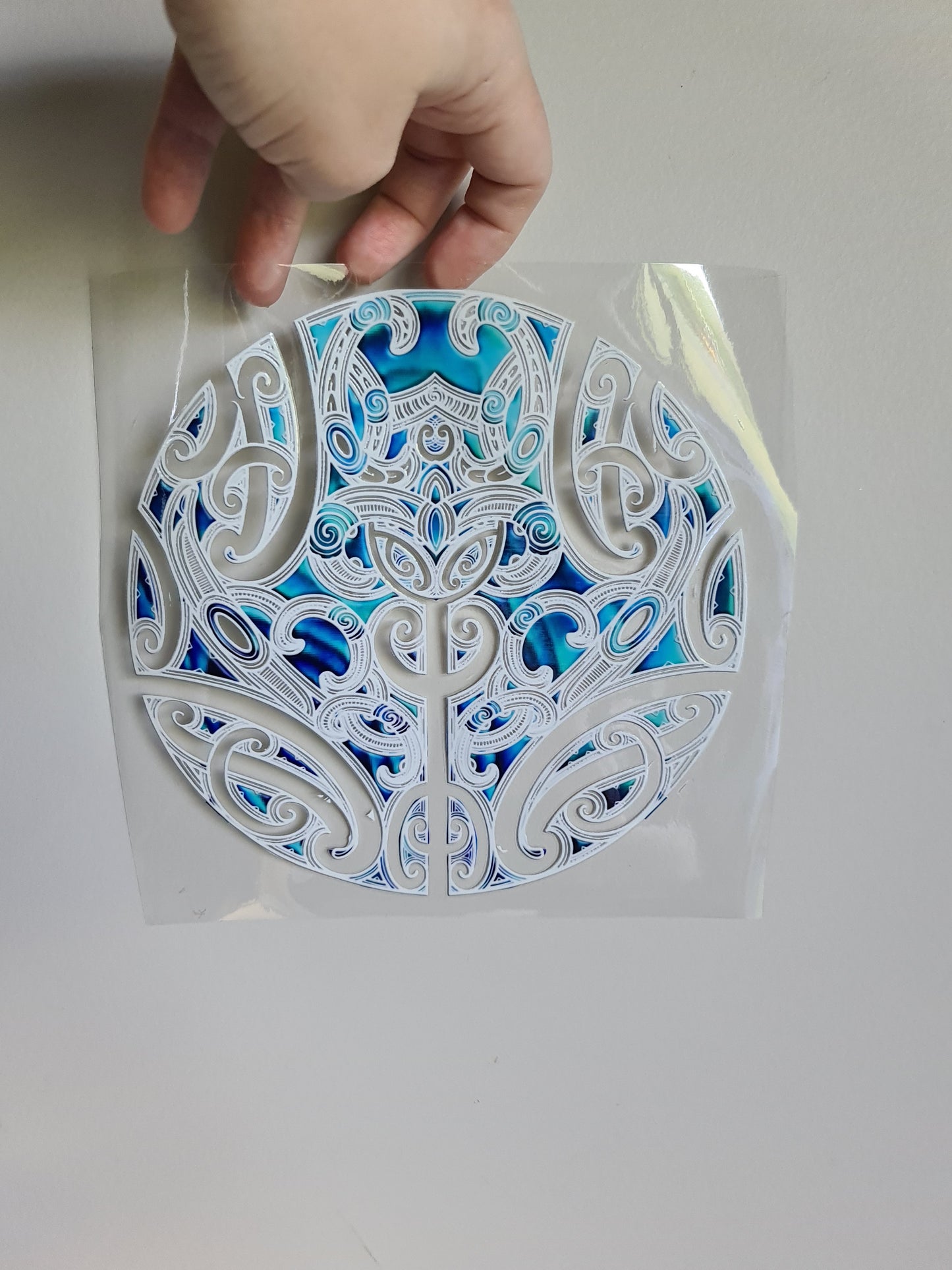 XL UV DTF DECAL MAORI DESIGN 20cm Window decal