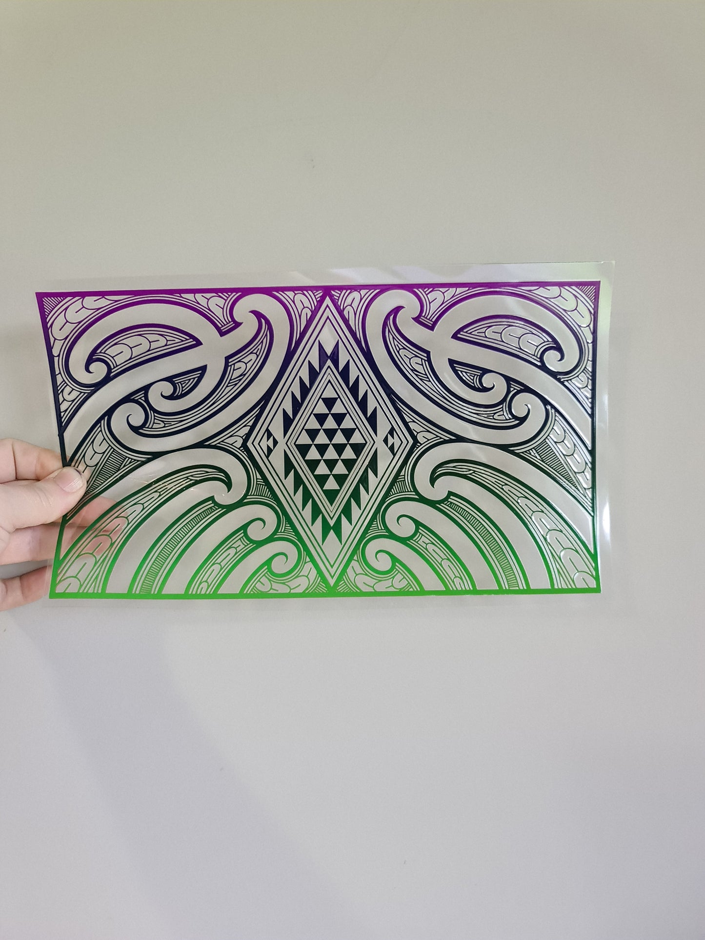 XL UV DTF DECAL MAORI DESIGN 28CMX19CM #04