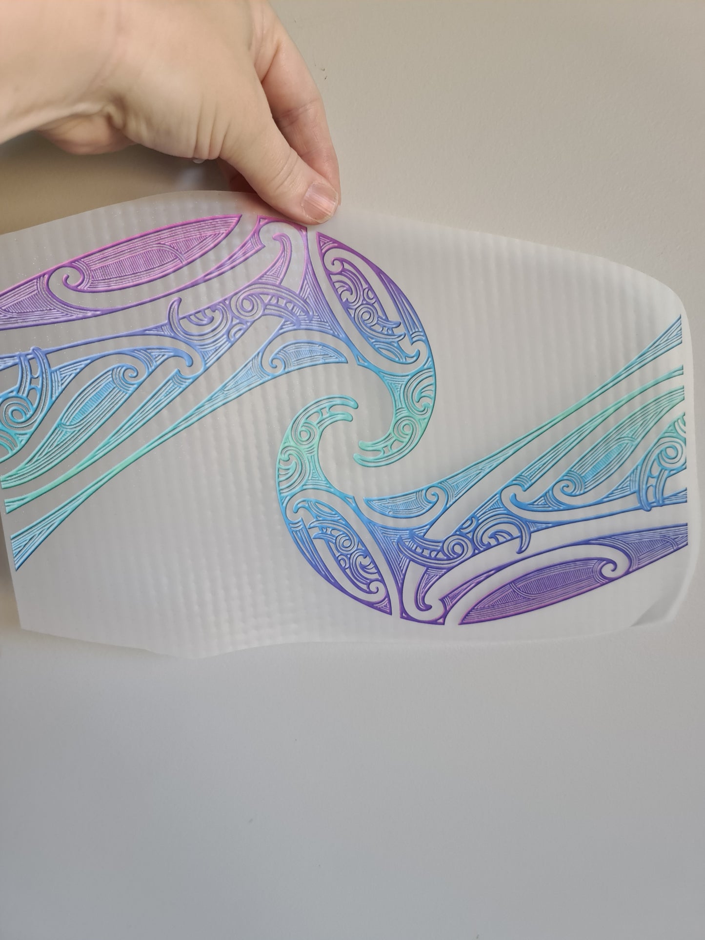 Sublimation custom Maori design Iron on 30cm