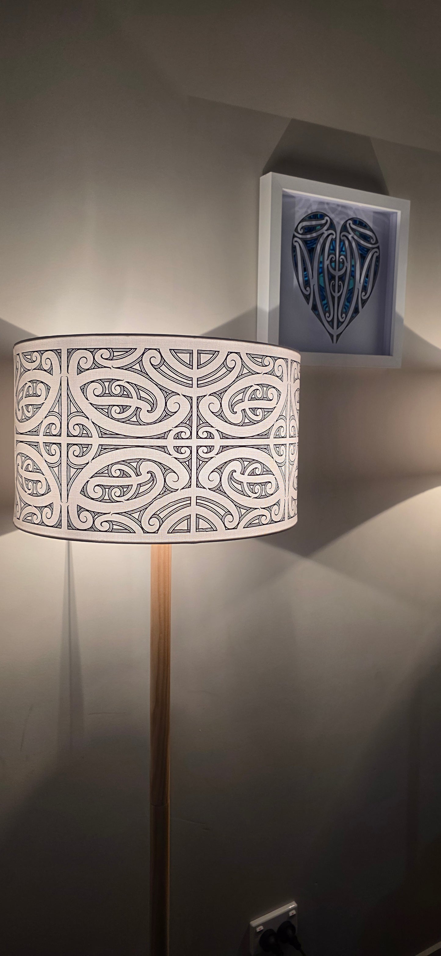 Maori Design Floor Lamp - Black design -PRE-ORDER