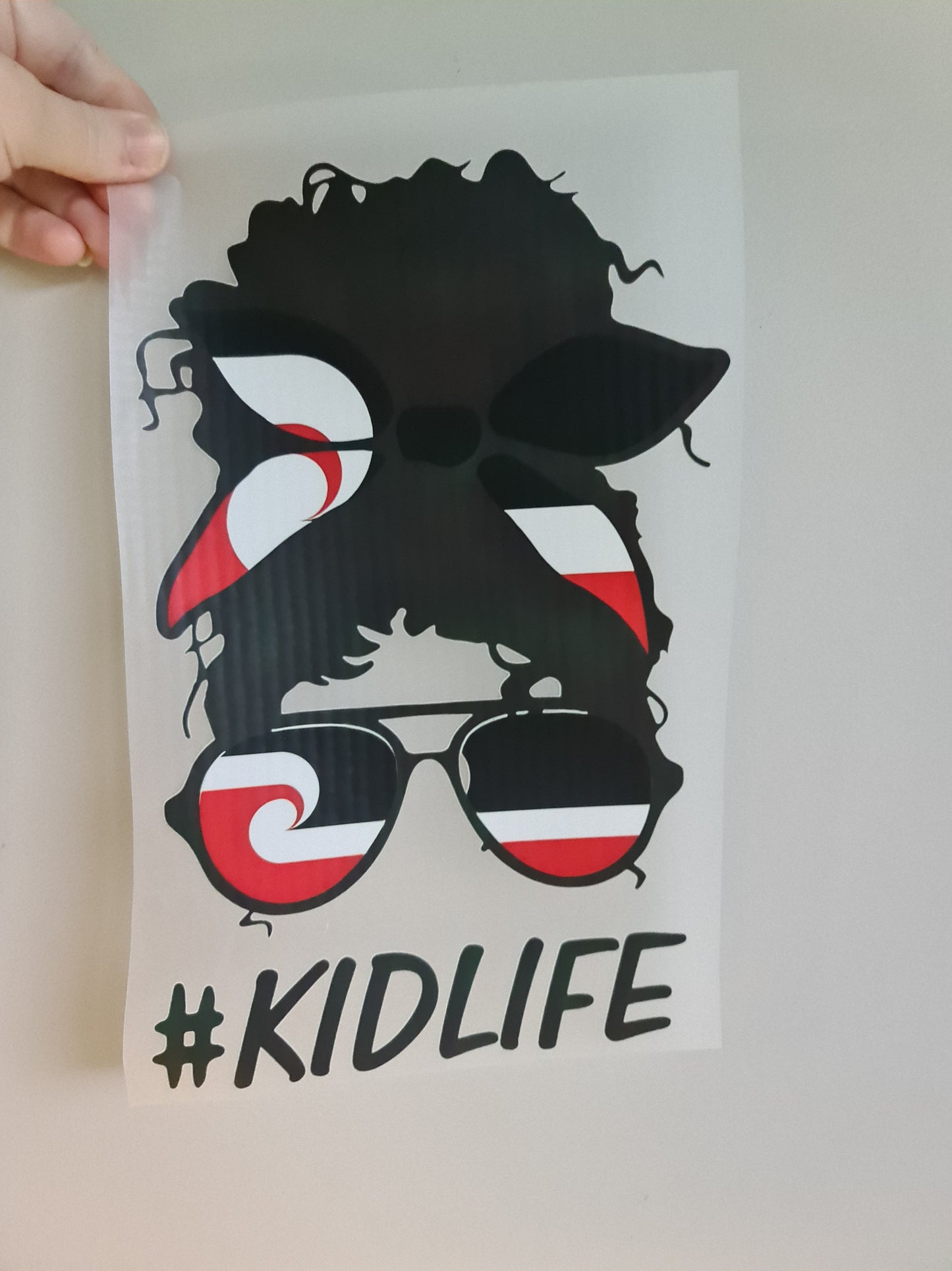 Sublimation custom Maori design Iron on HTV #kidlife 30cm girl 02