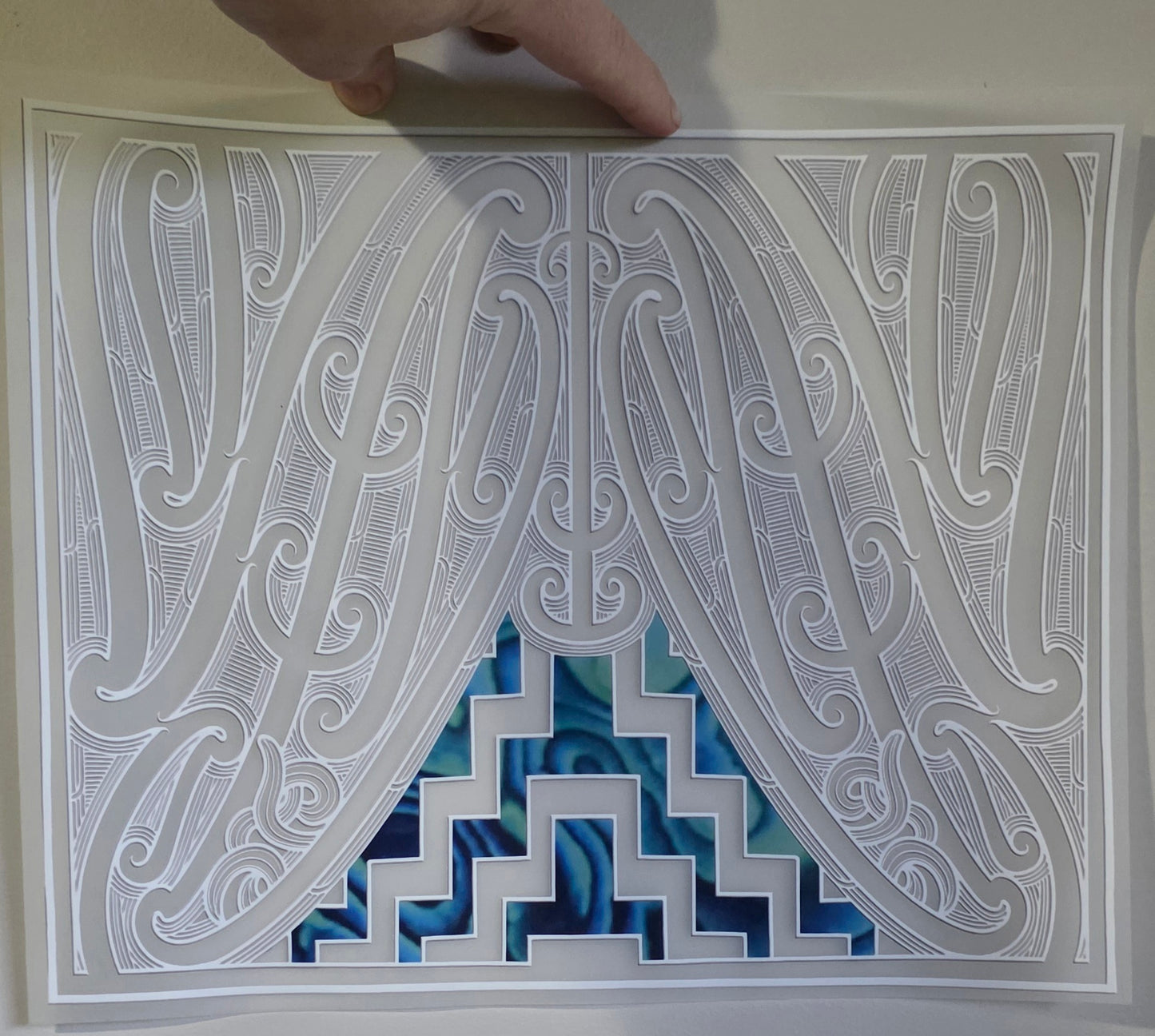 Maori design Iron on DTF 30cm for clothing