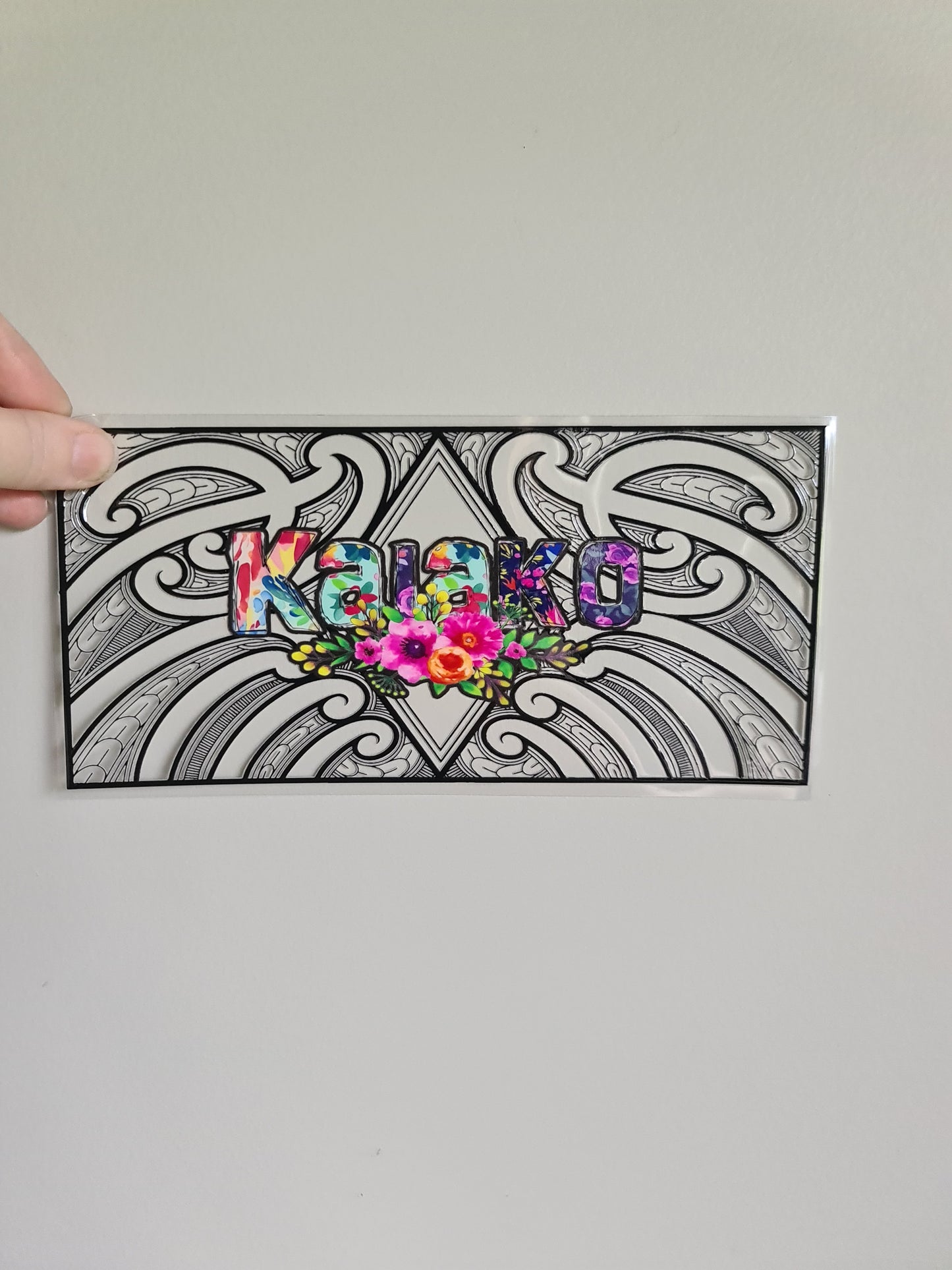 TEACHER AND KAIAKO dtf transfer Maori design 23cmx11cm 16oz wrap #1452