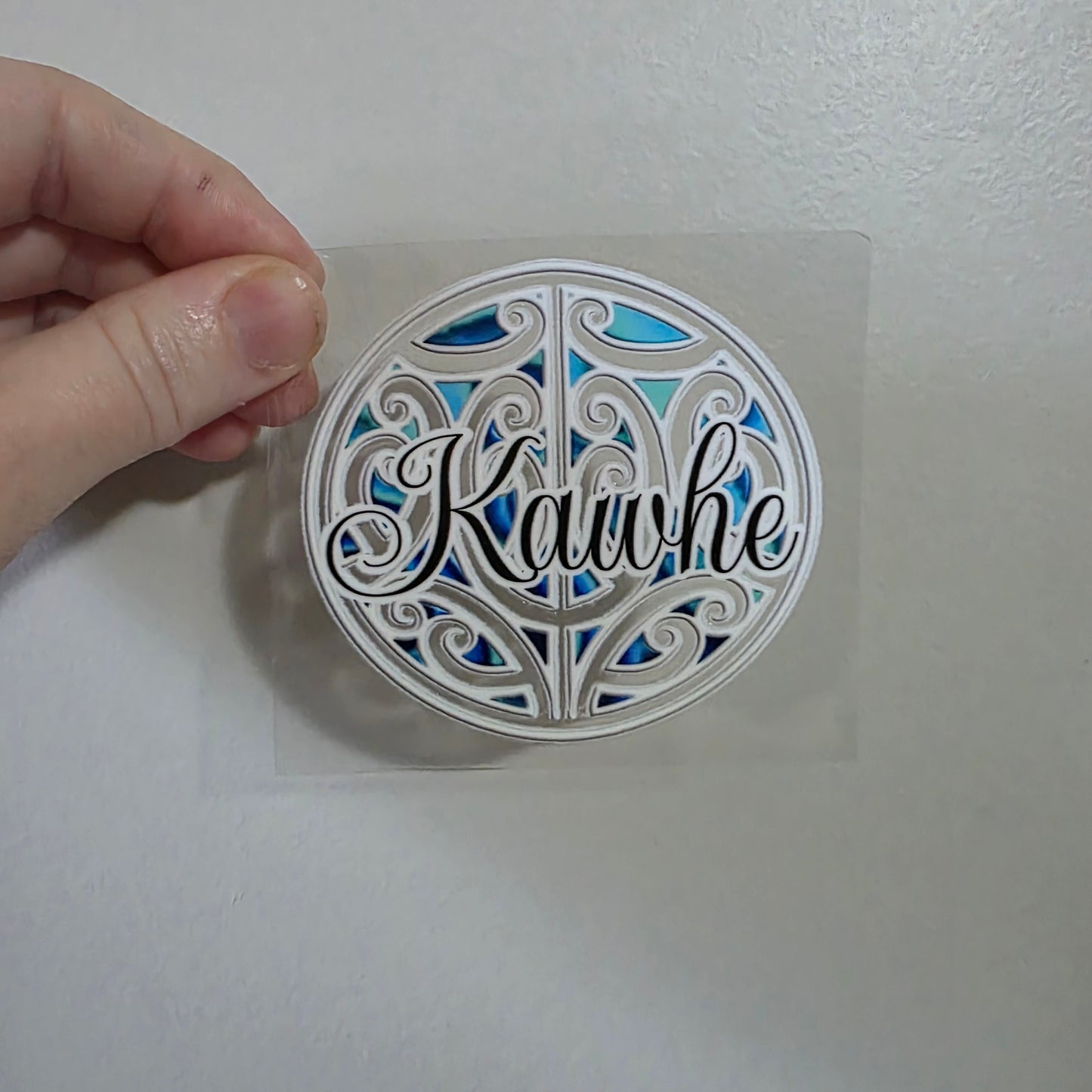 Uv dtf transfer Maori design 8cm Kawhe (coffee)