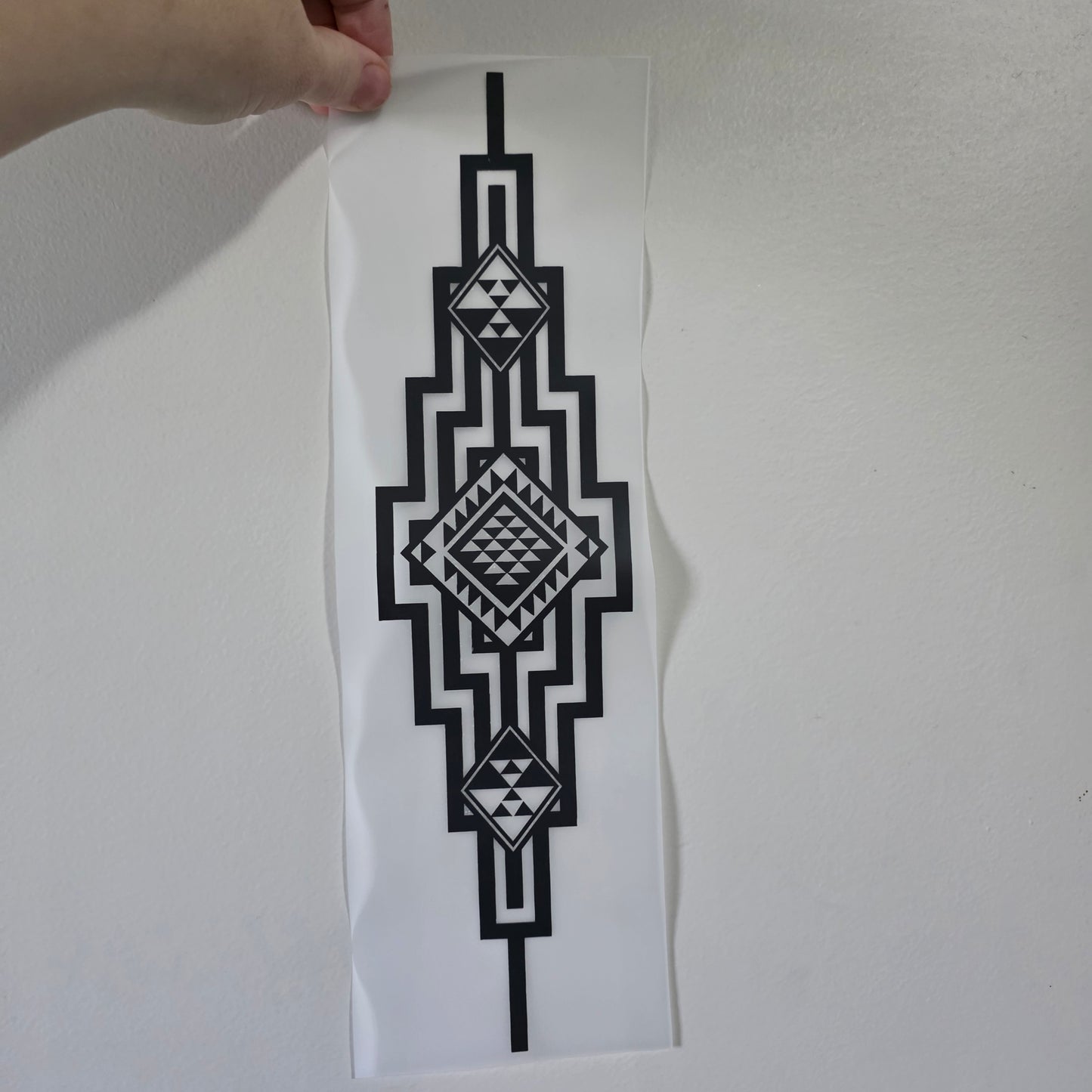 Maori design Iron on - DTF 33cm BLACK