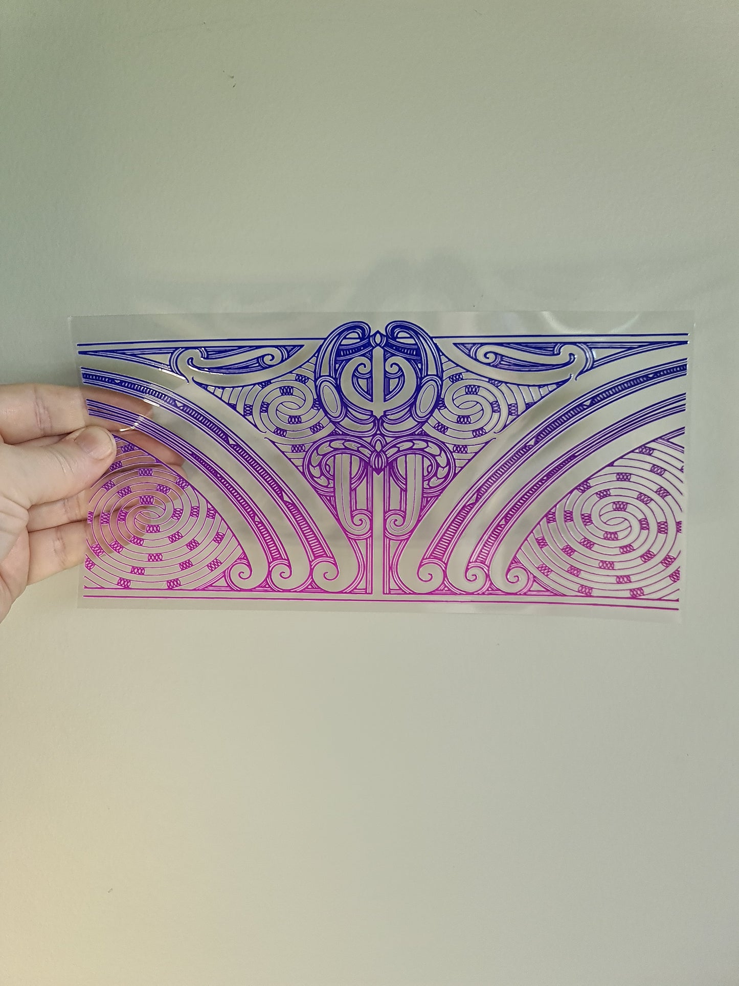UV dtf transfer Maori design 23cmx11cm 16oz wrap #1425