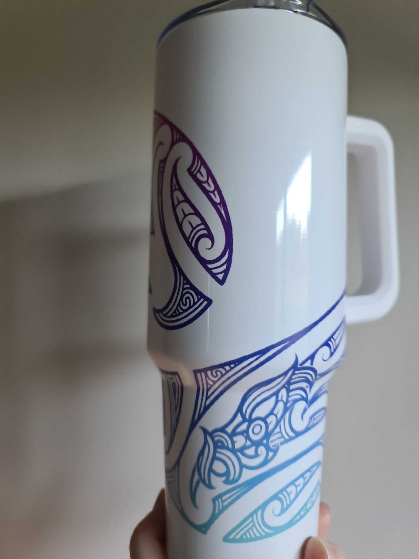40oz Custom Maori design Tumbler
