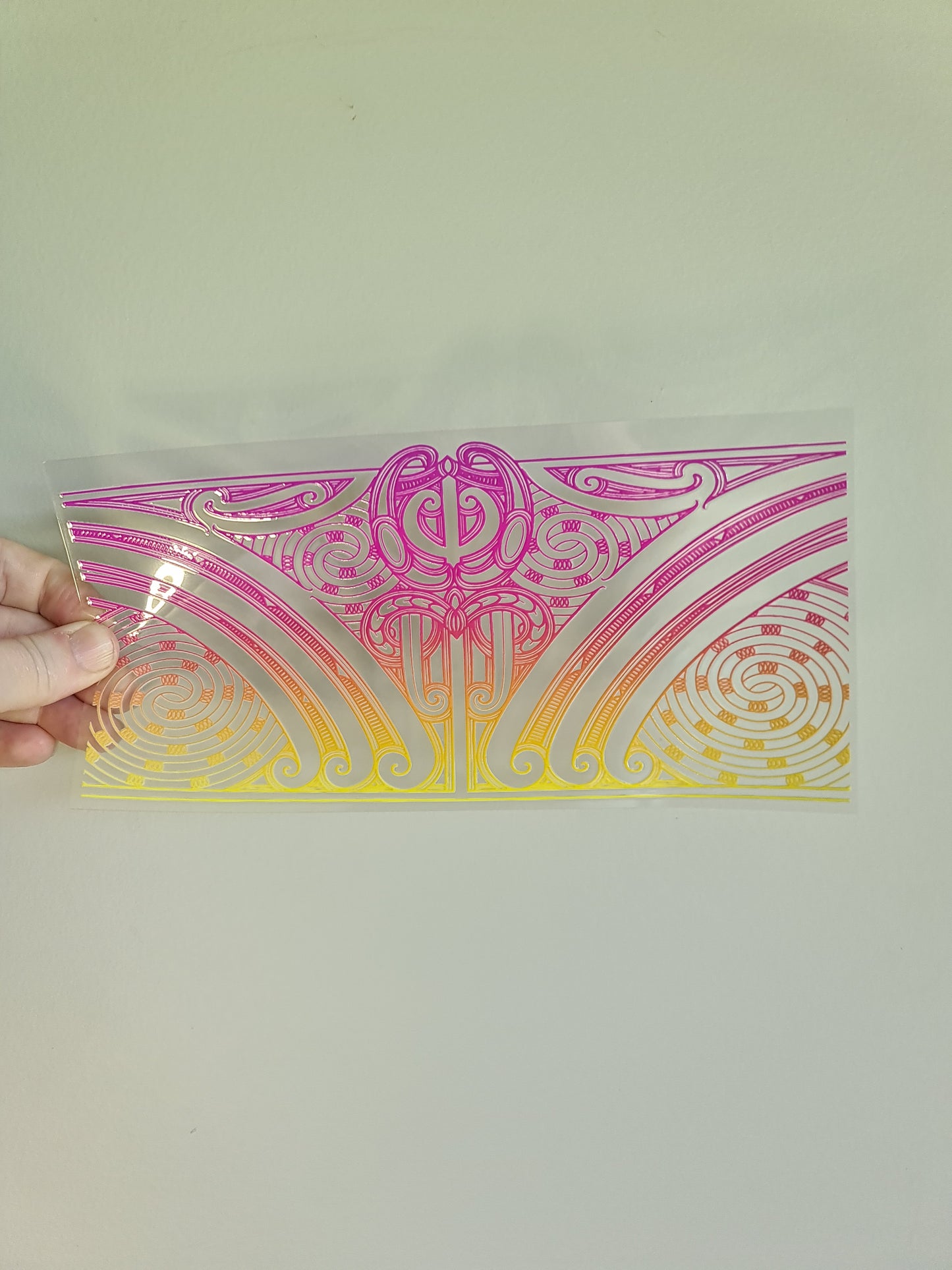 UV dtf transfer Maori design 23cmx11cm 16oz wrap #1360