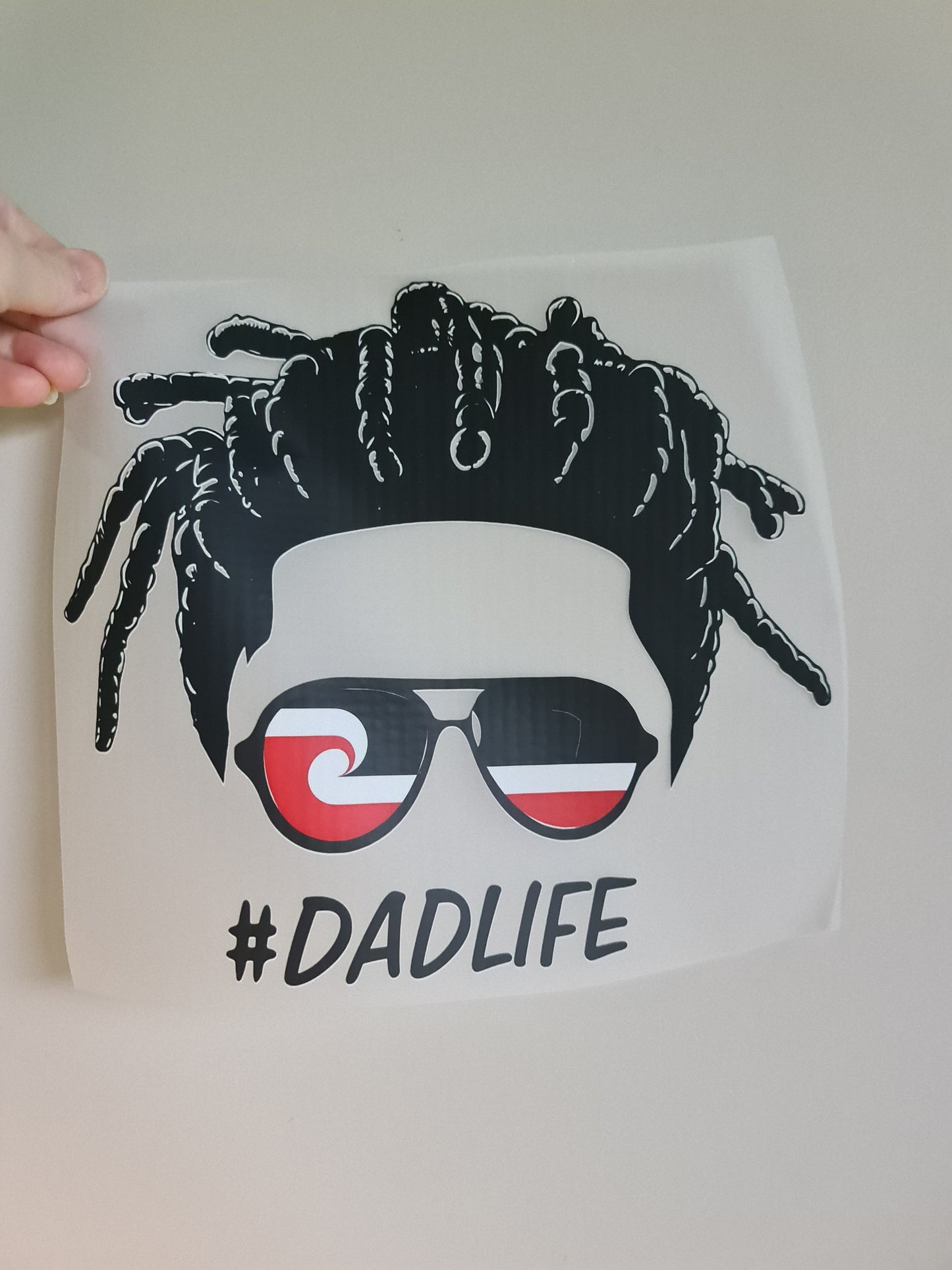 Sublimation custom Maori design Iron on HTV 30cm #dadlife - 01