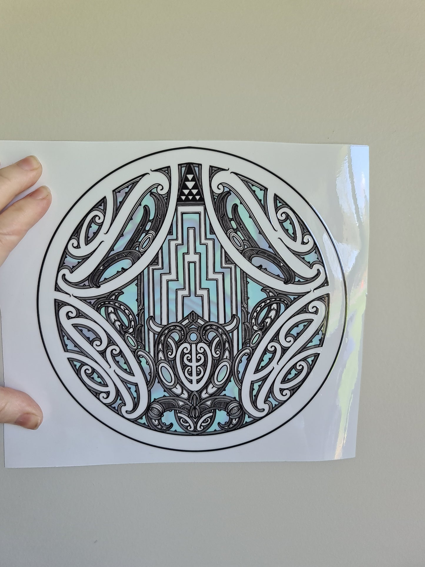 XL UV DTF DECAL MAORI DESIGN 20cm Window decal