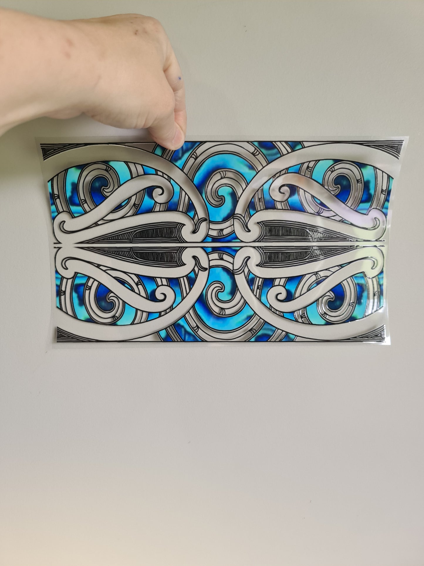 XL UV DTF DECAL MAORI DESIGN 28CMX17CM for touch lamps #127