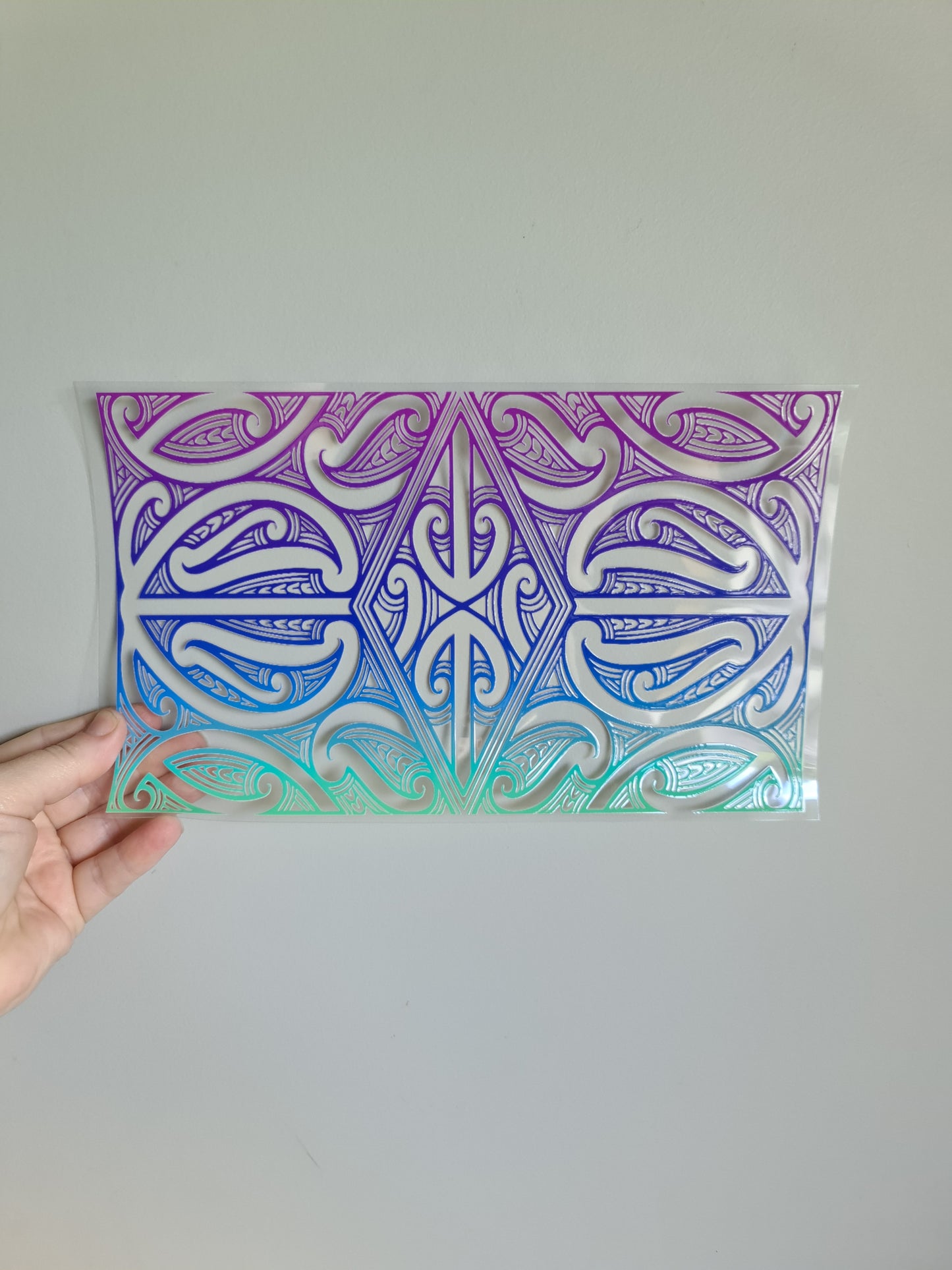 XL UV DTF DECAL MAORI DESIGN 28CMX17CM for touch lamps #65