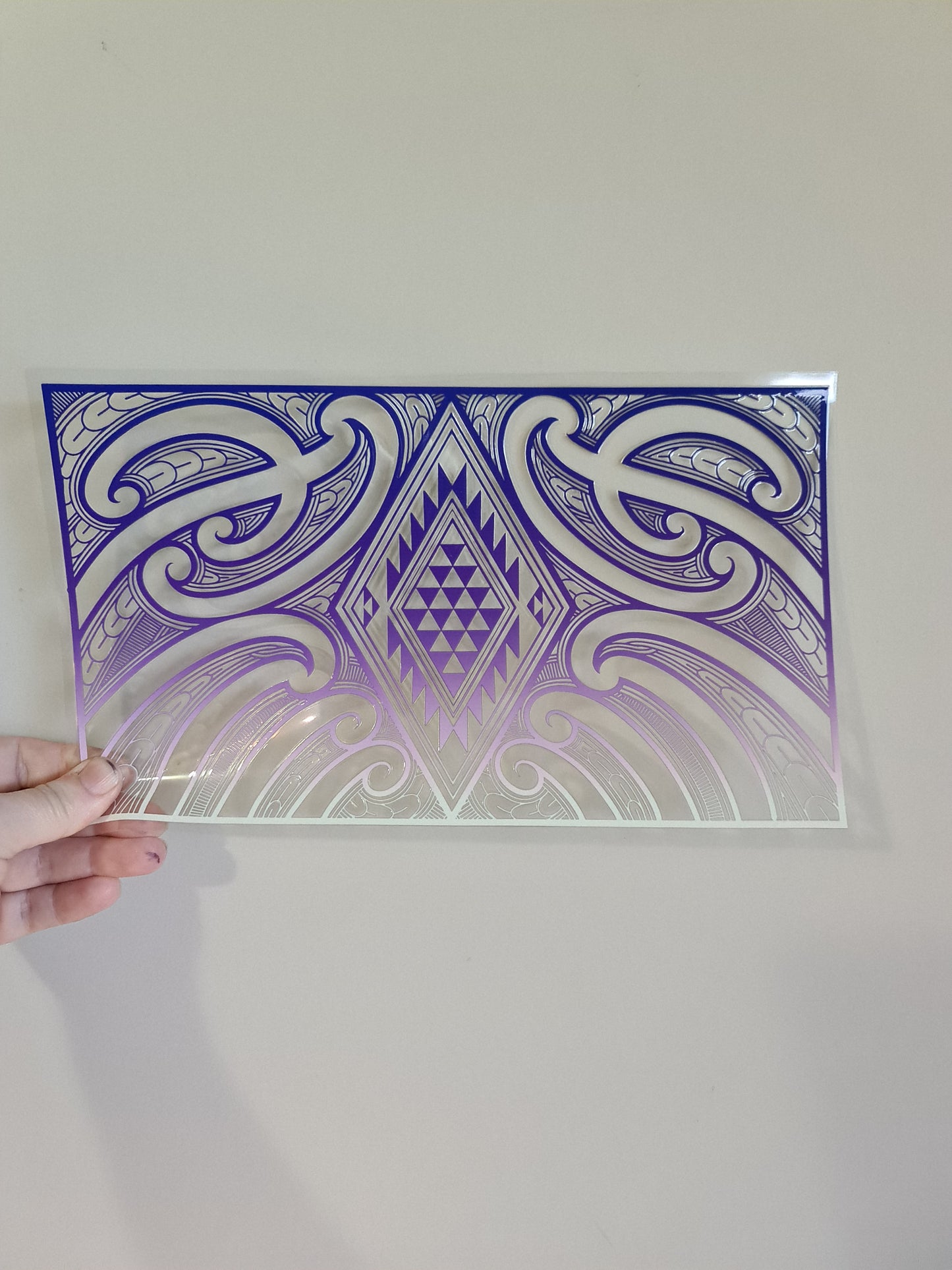 XL UV DTF DECAL MAORI DESIGN 28CMX17CM #16 for touch lamp