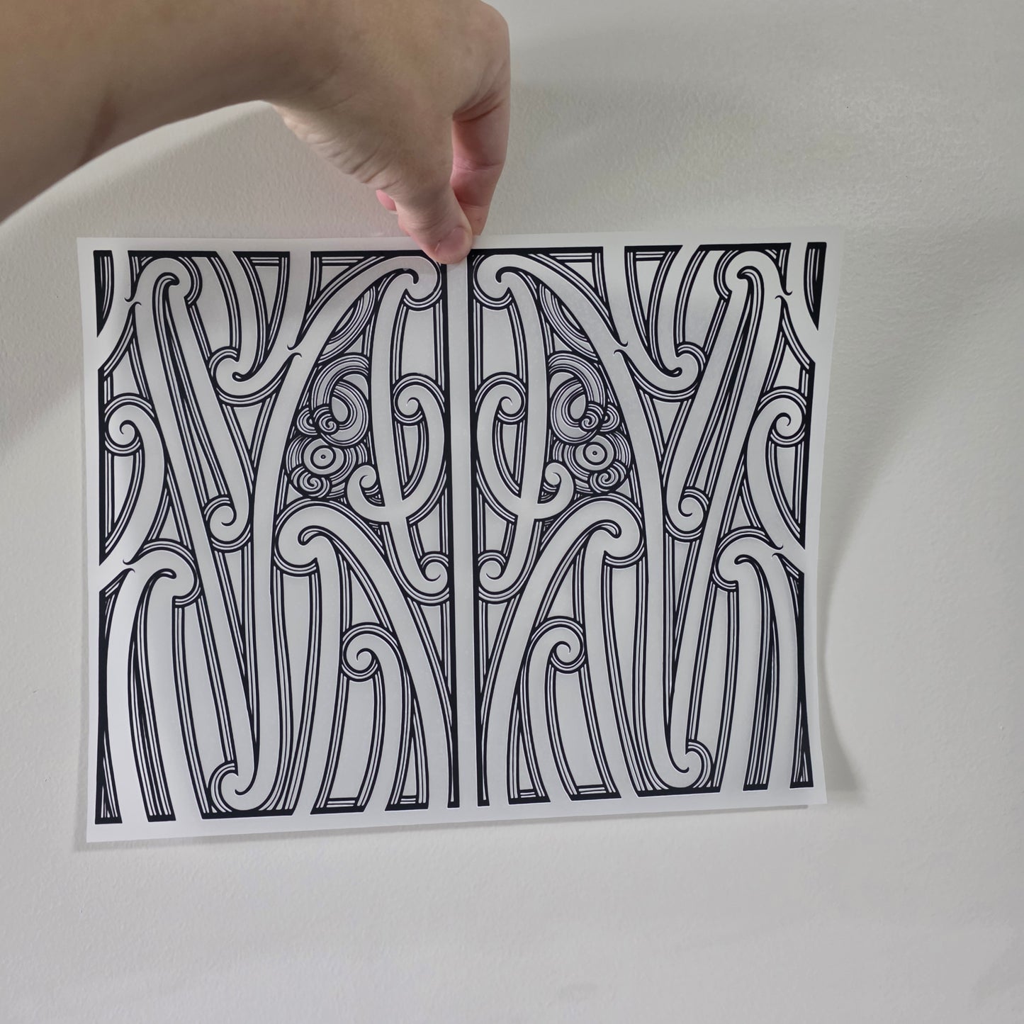 Maori design Iron on DTF 30cm