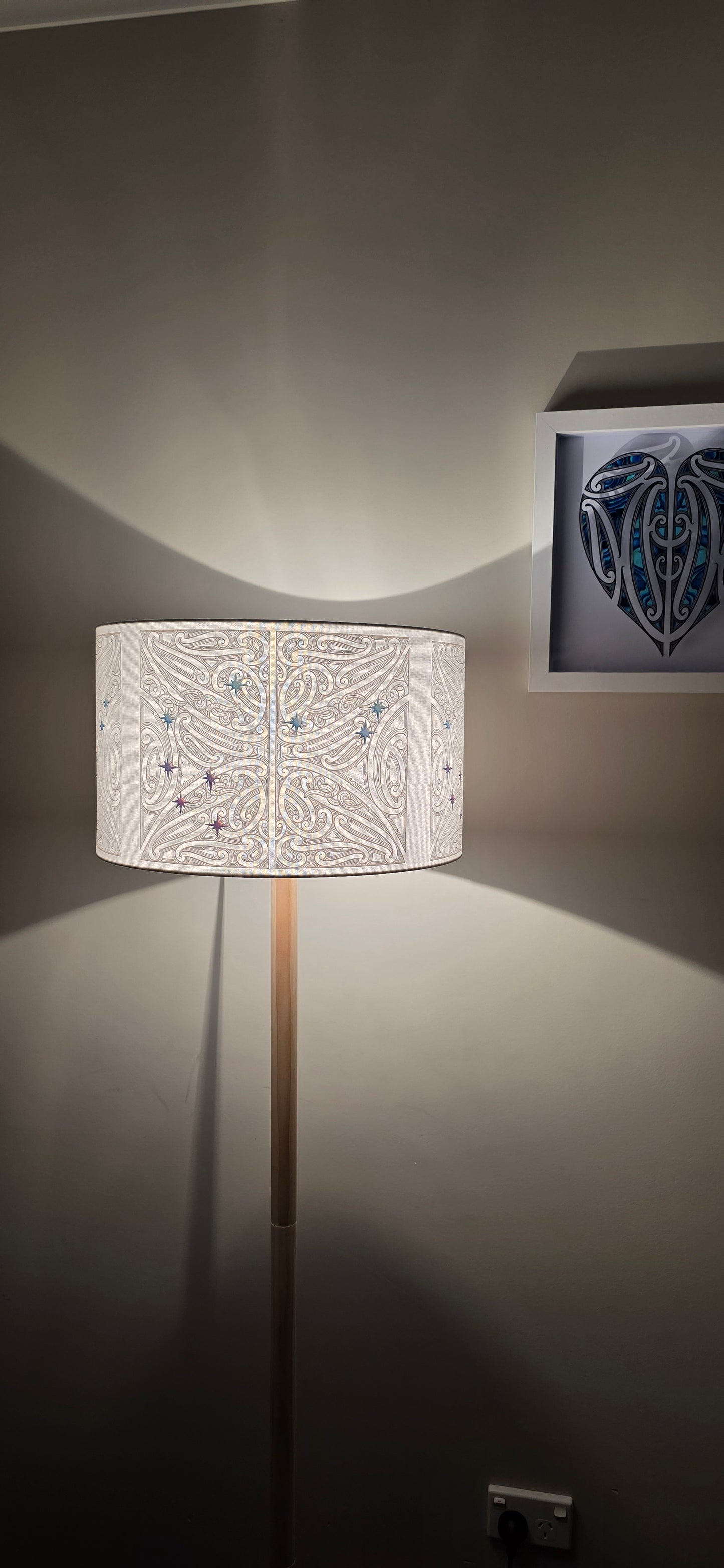 Maori Design Floor Lamp - matariki design - IN STOCk
