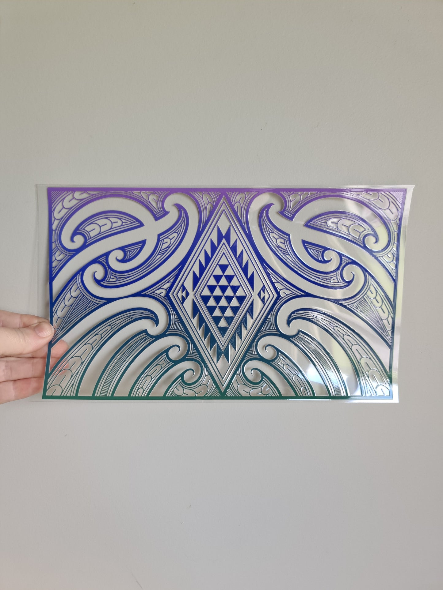 XL UV DTF DECAL MAORI DESIGN 28CMX17CM for touch lamps #67