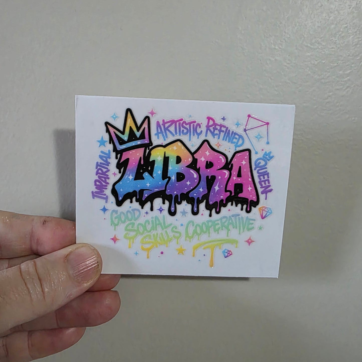 UV DTF sticker transfer 8cm - Libra