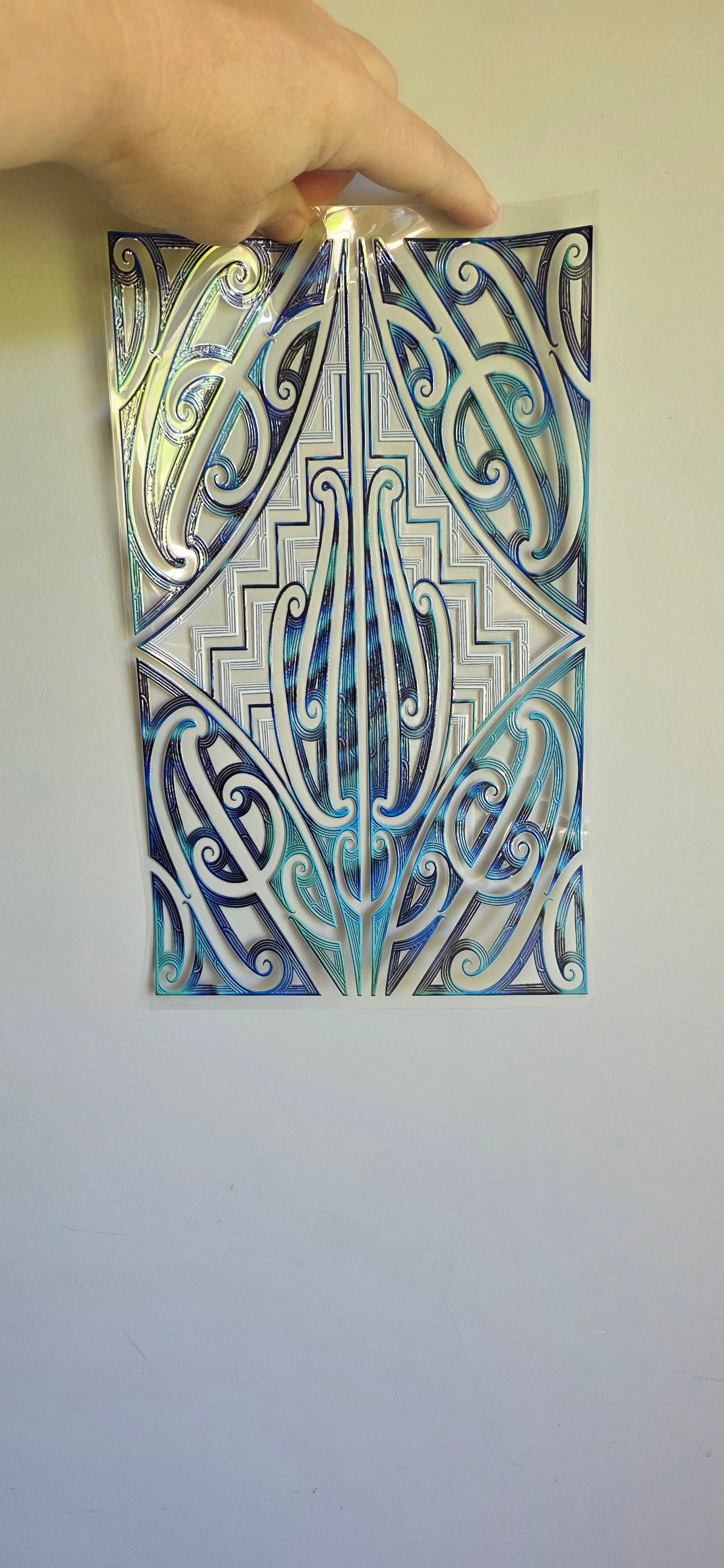 XL UV DTF DECAL MAORI DESIGN 28CMX17CM for touch lamps #207