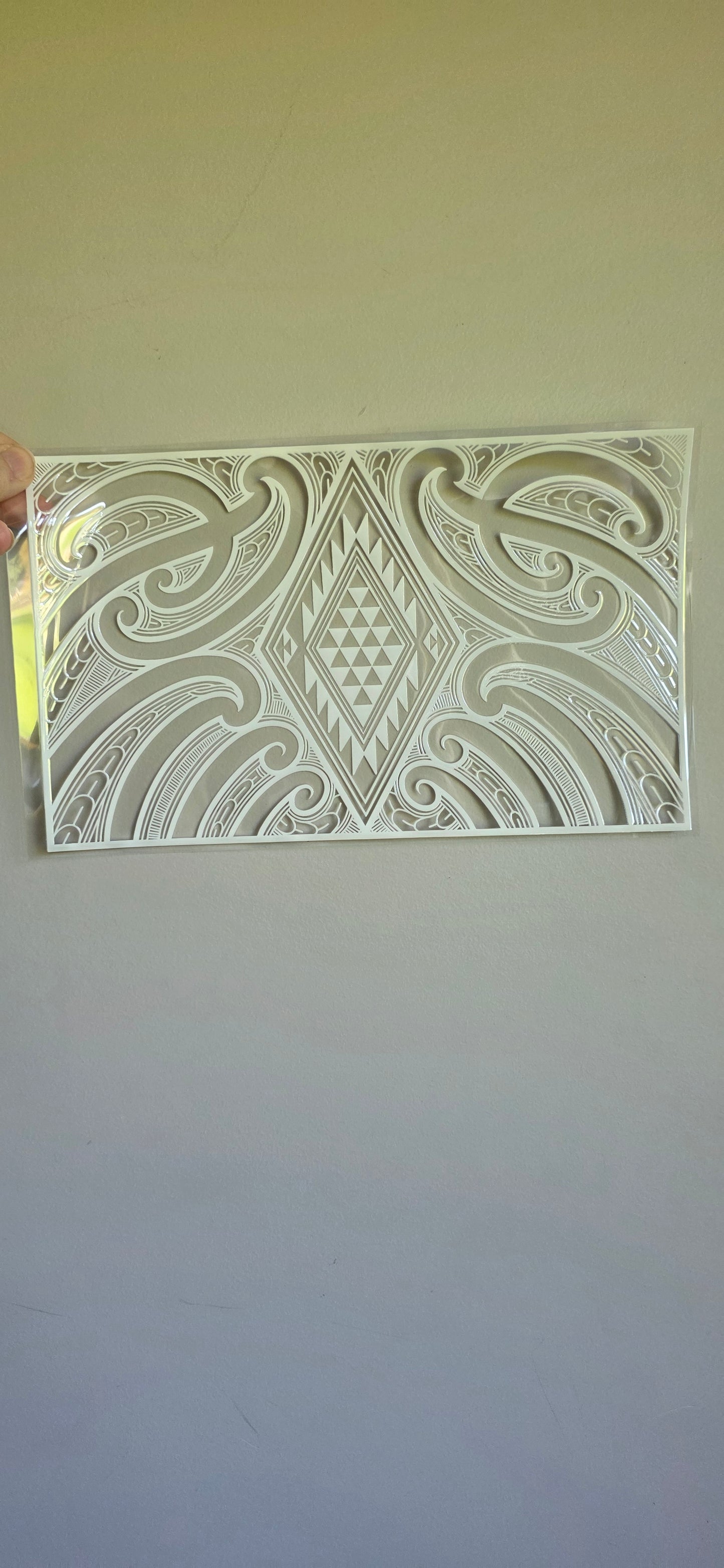 XL UV DTF DECAL MAORI DESIGN 28CMX17CM for touch lamps #139