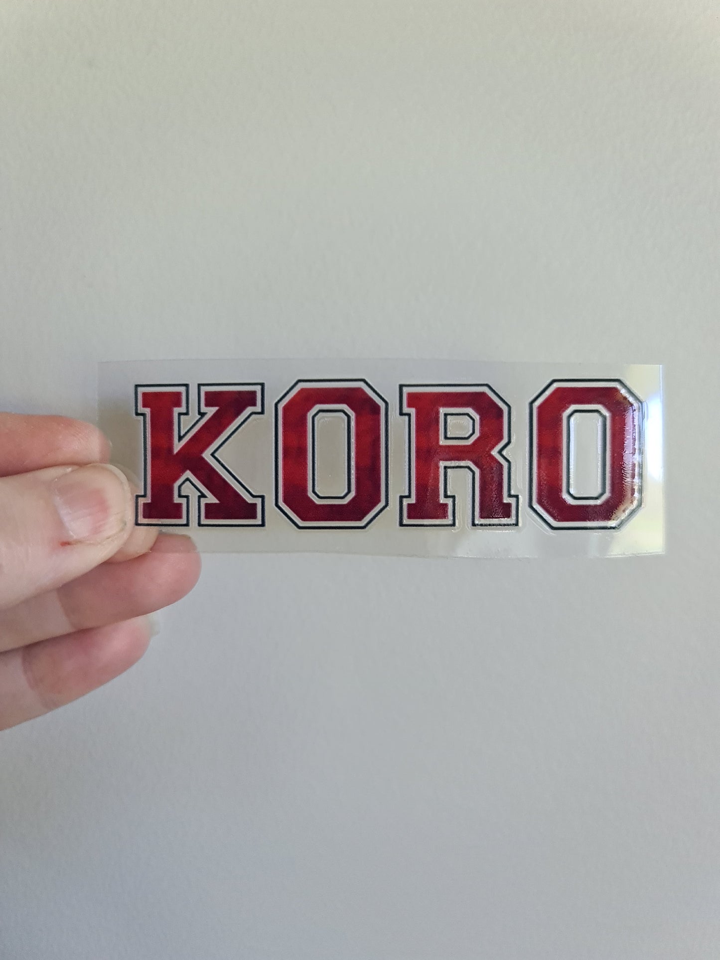 UV dtf Maori design mini size 10cm Koro letters