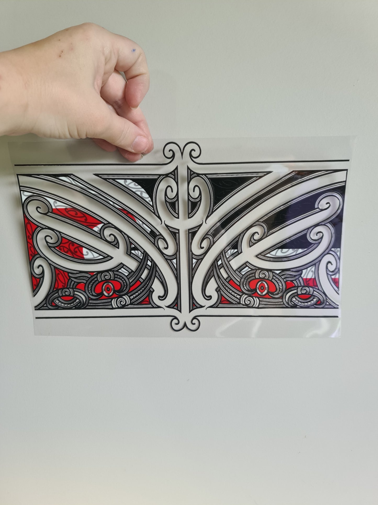 XL UV DTF DECAL MAORI DESIGN 28CMX17CM for touch lamps #79
