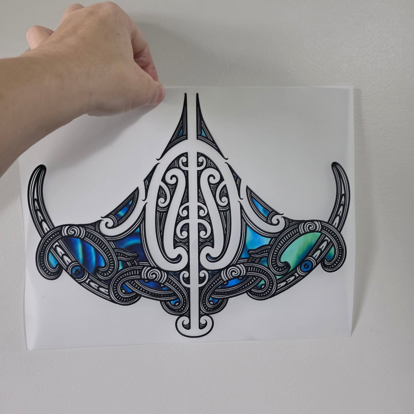 Maori design Iron on DTF 30cm