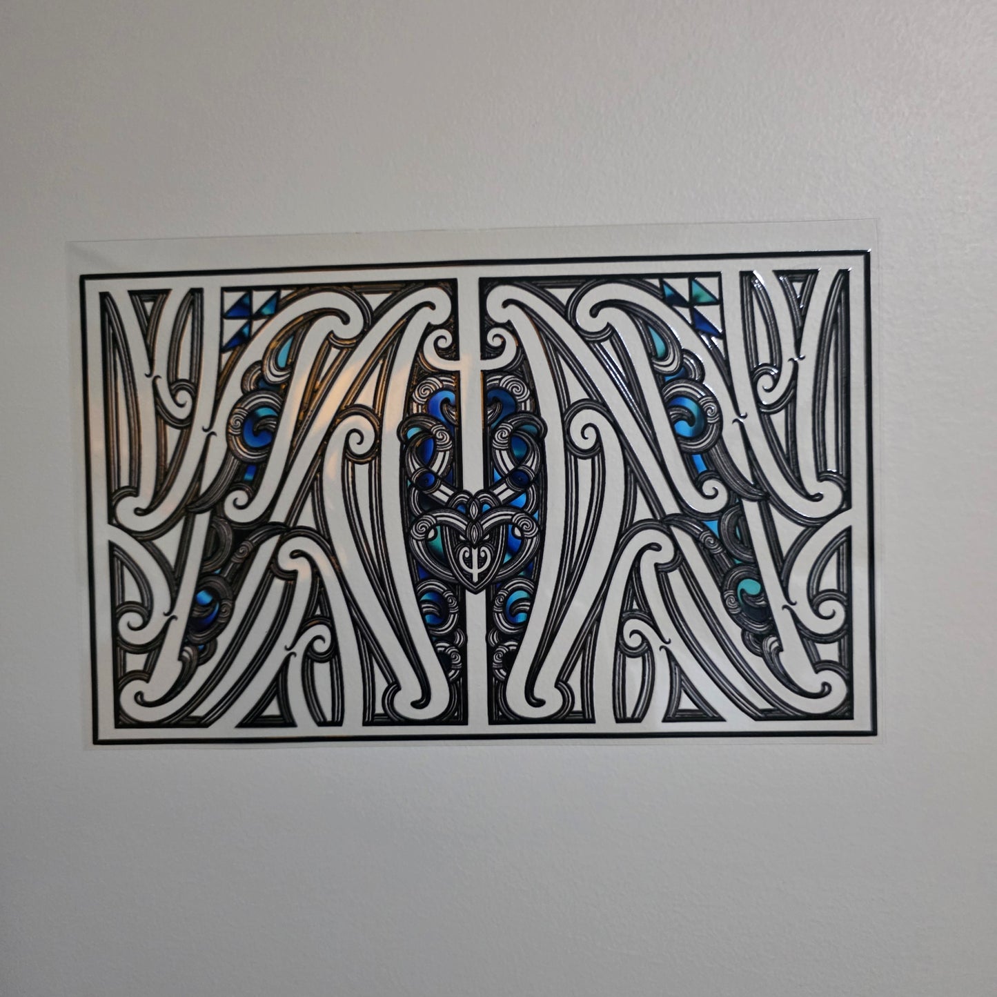 XL UV DTF DECAL MAORI DESIGN 28CMX17CM for touch lamps #279