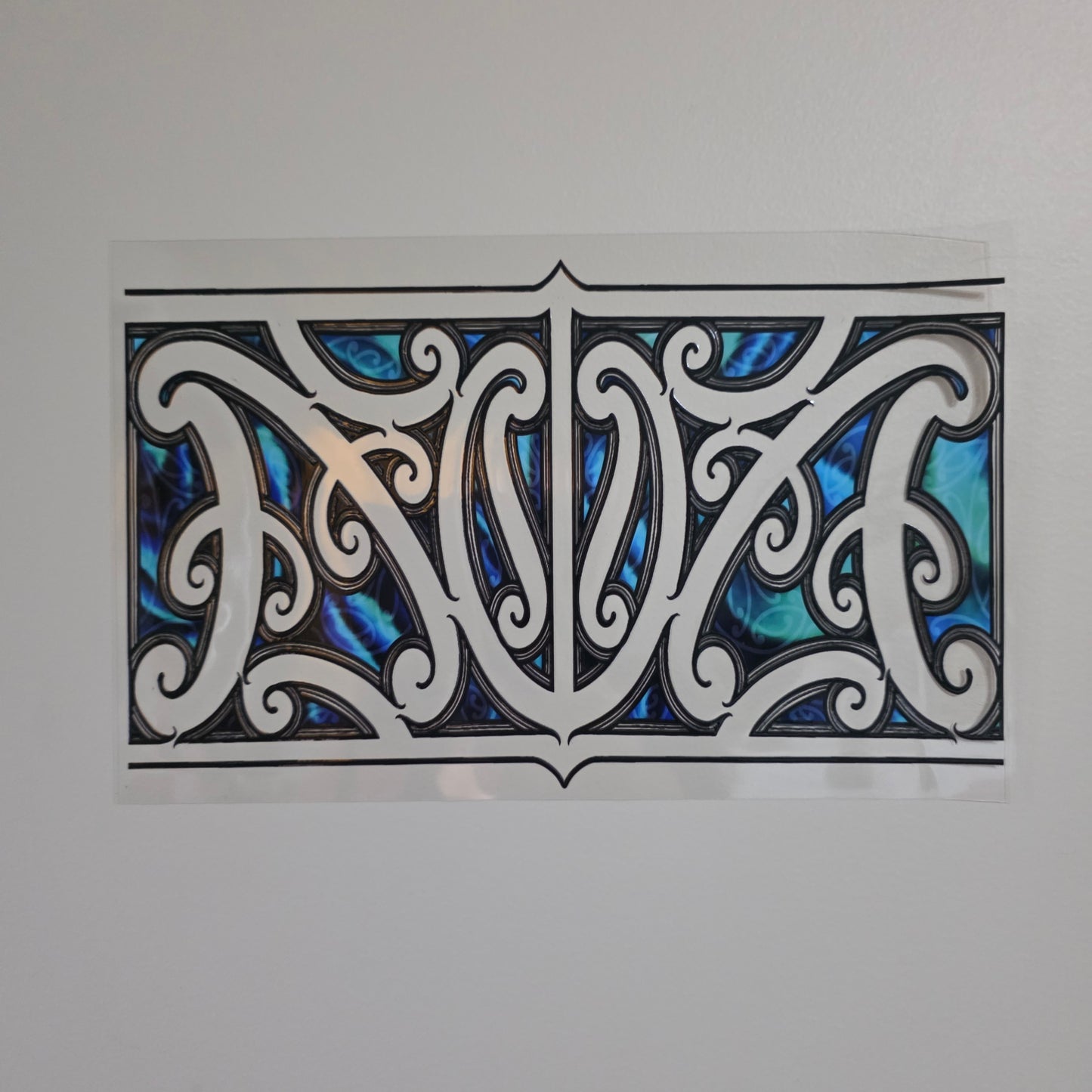 XL UV DTF DECAL MAORI DESIGN 28CMX17CM for touch lamps #294