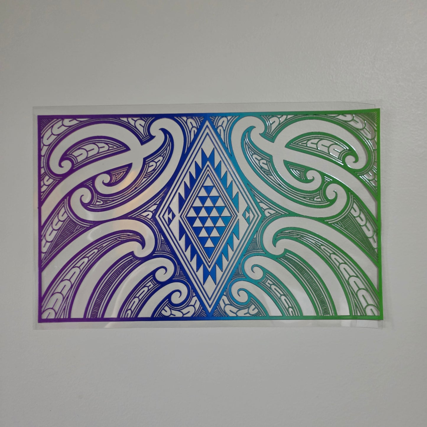 XL UV DTF DECAL MAORI DESIGN 28CMX17CM for touch lamps #307