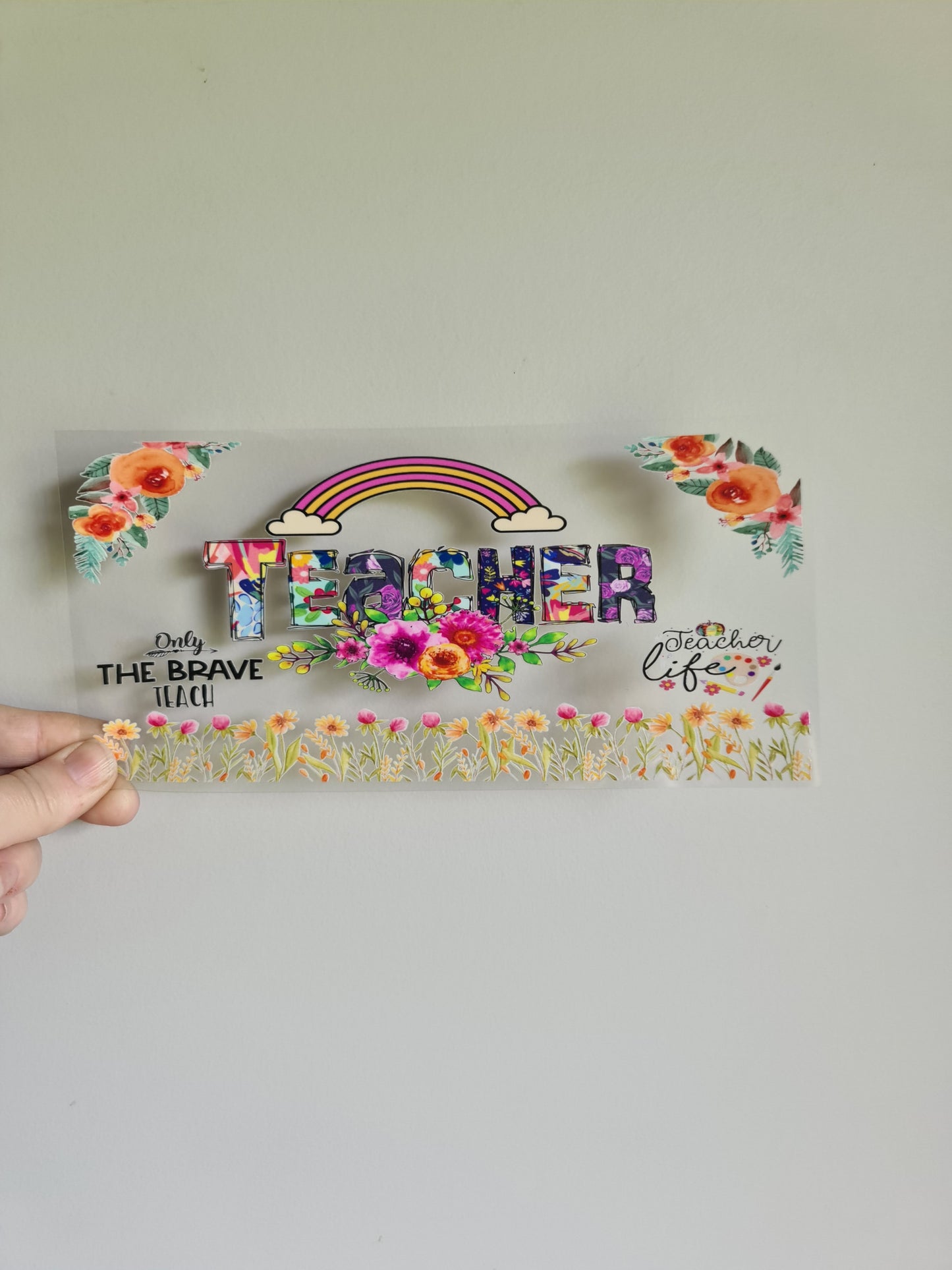 TEACHER AND KAIAKO dtf transfer Maori design 23cmx11cm 16oz wrap #1437