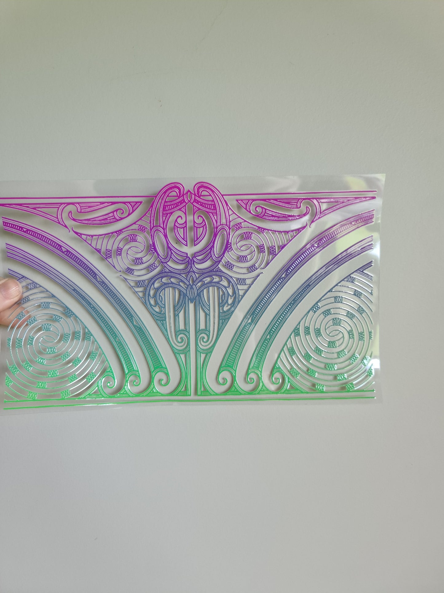 XL UV DTF DECAL MAORI DESIGN 28CMX17CM for touch lamps #40