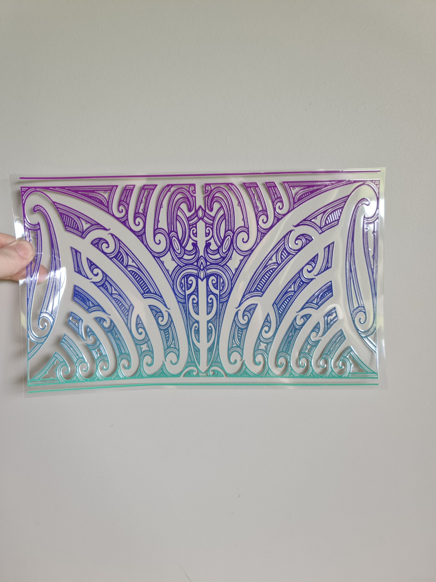XL UV DTF DECAL MAORI DESIGN 28CMX17CM for touch lamps #50