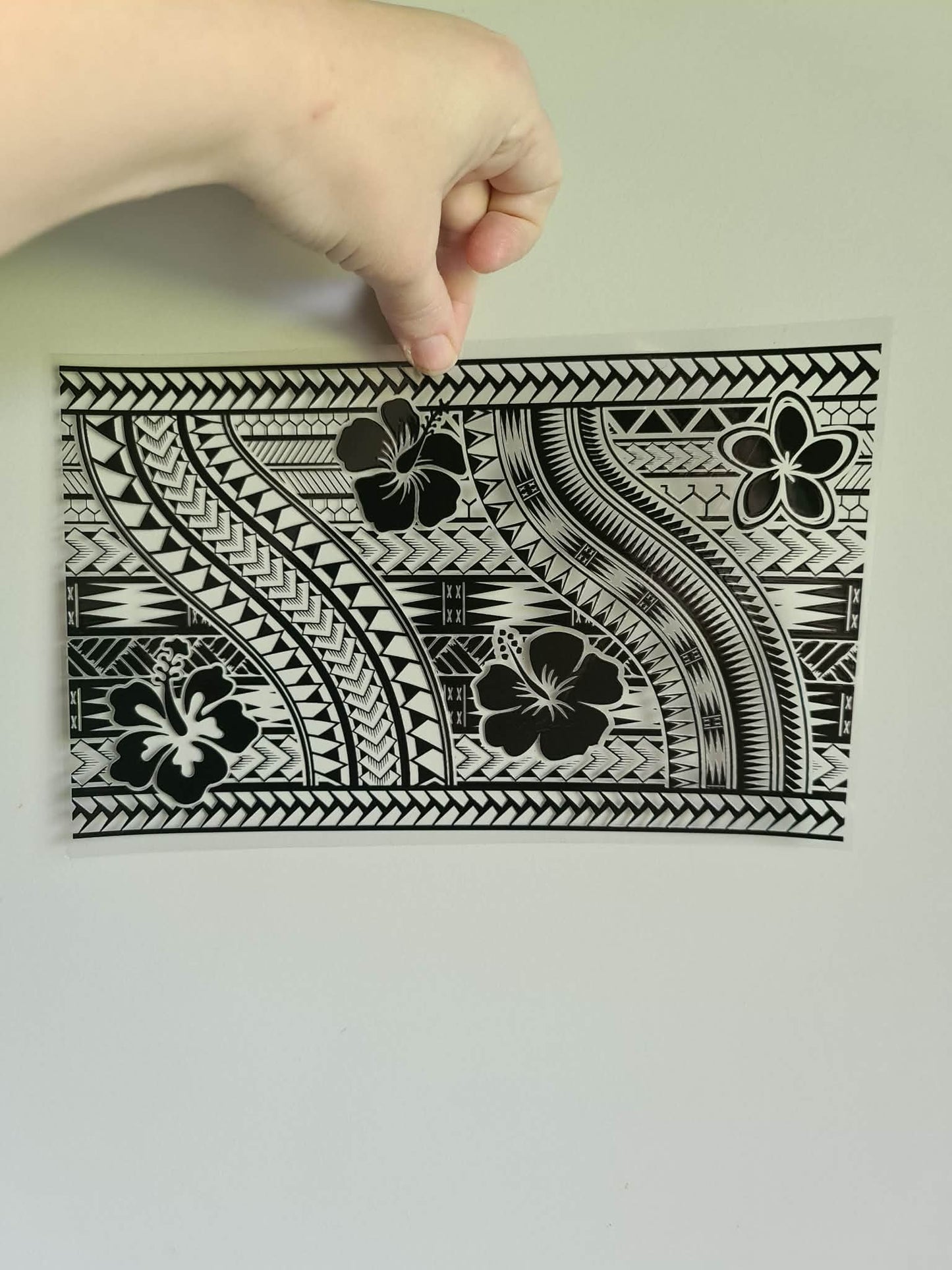 XL UV DTF DECAL MAORI DESIGN 28CMX17CM for touch lamps #220