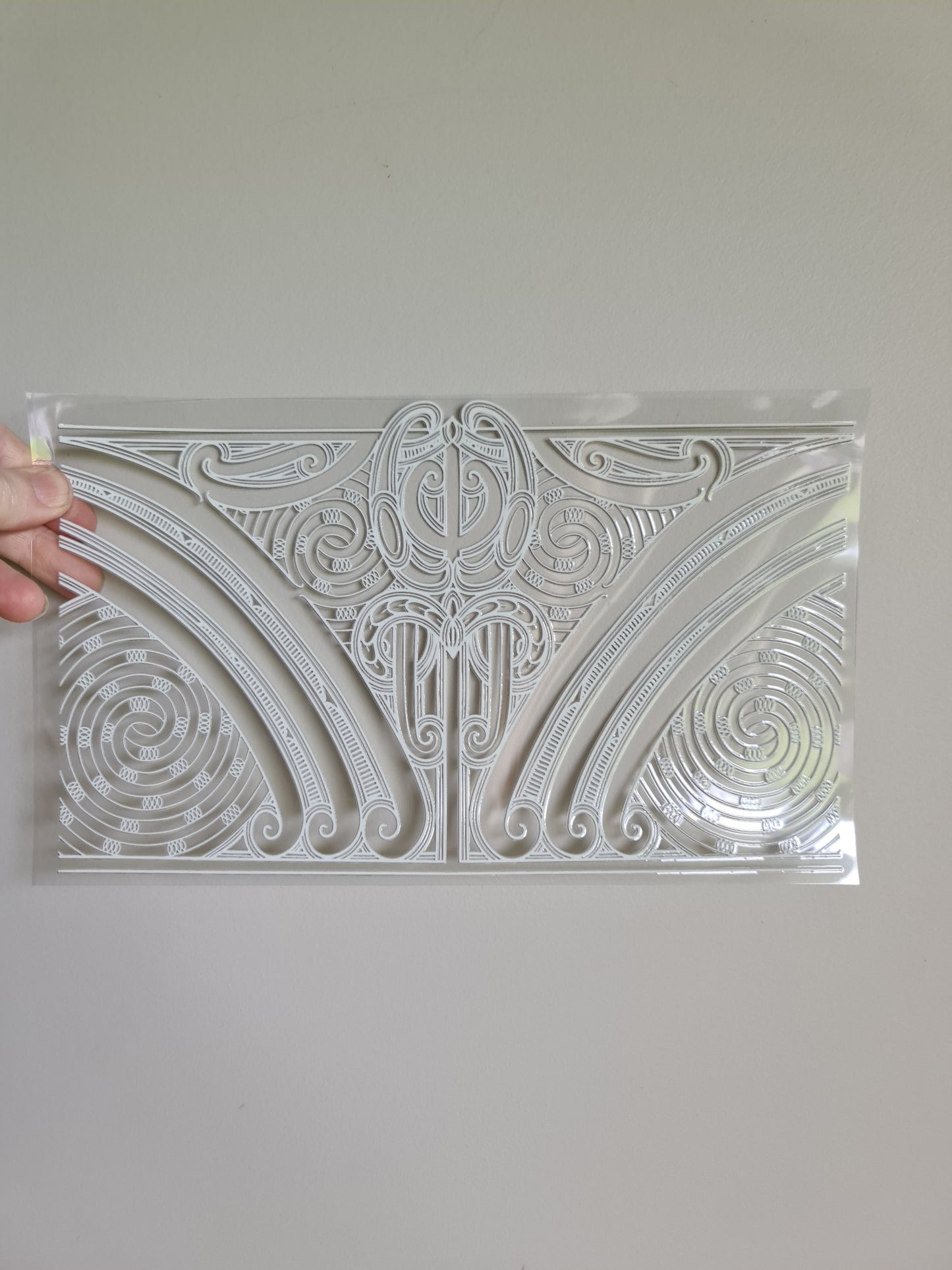 XL UV DTF DECAL MAORI DESIGN 28CMX17CM for touch lamps #35