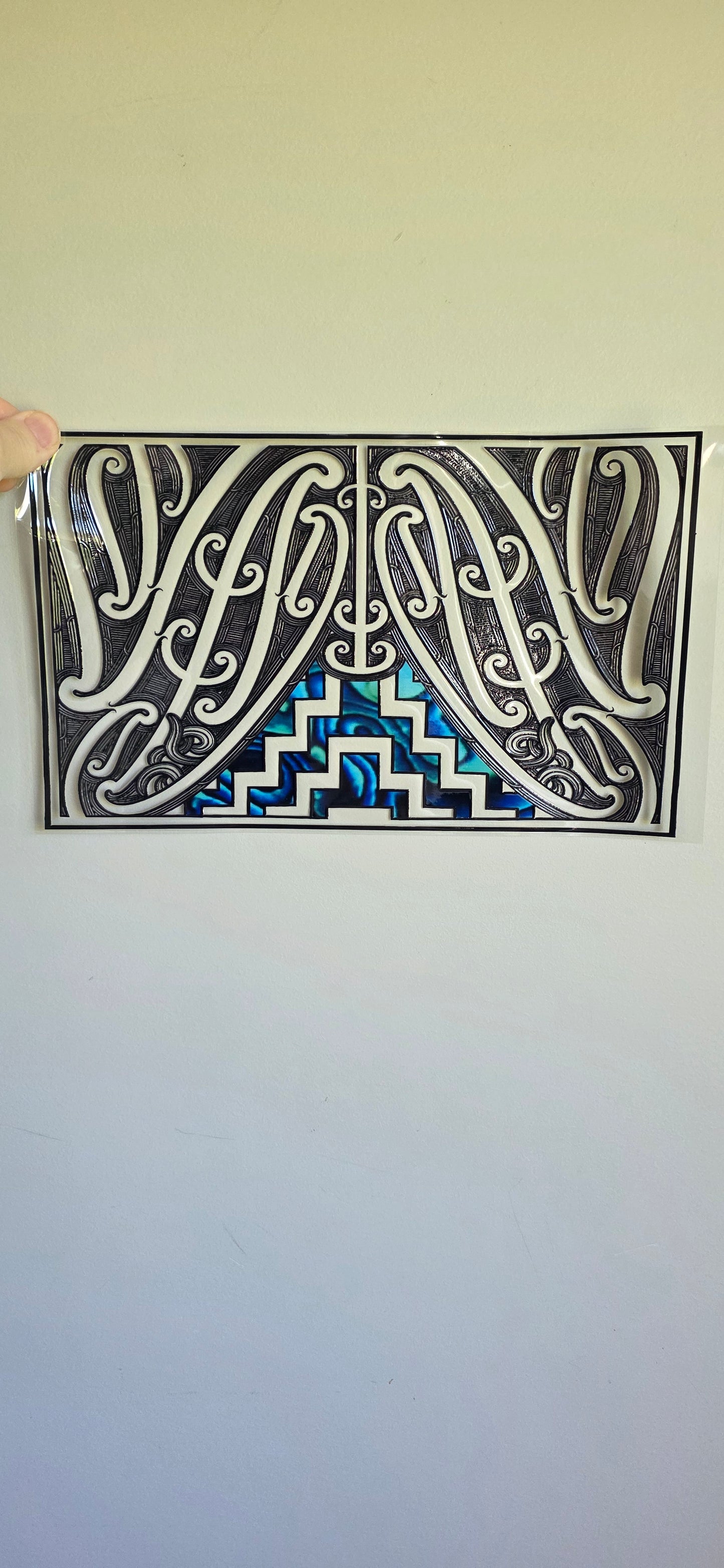 XL UV DTF DECAL MAORI DESIGN 28CMX17CM for touch lamps #203