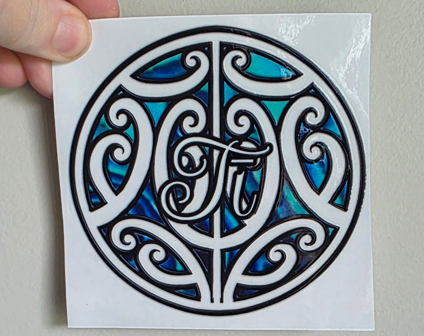 Uv dtf transfer Maori design 11cm Tī (tea)