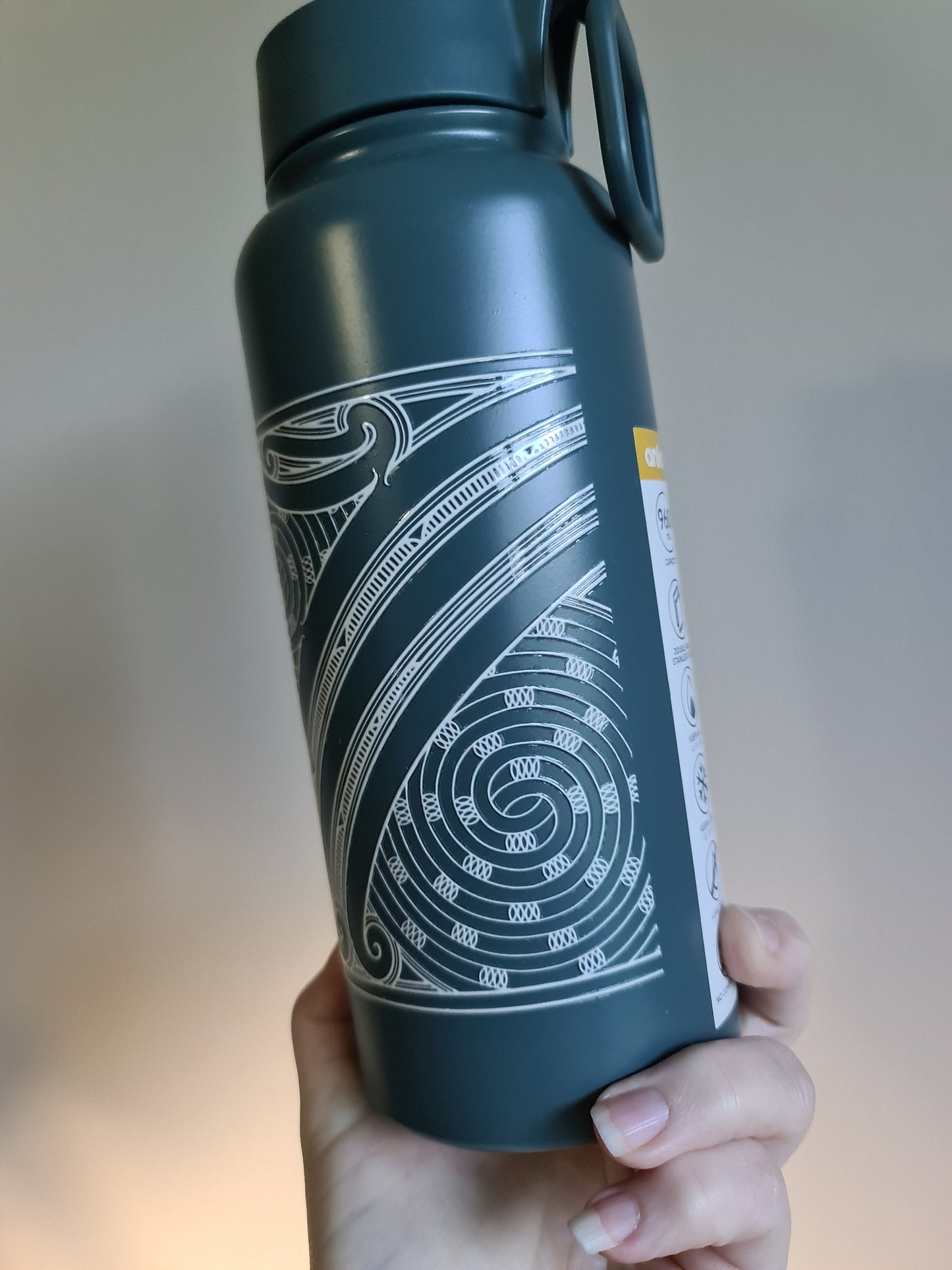 Custom Maori design Drink Bottle