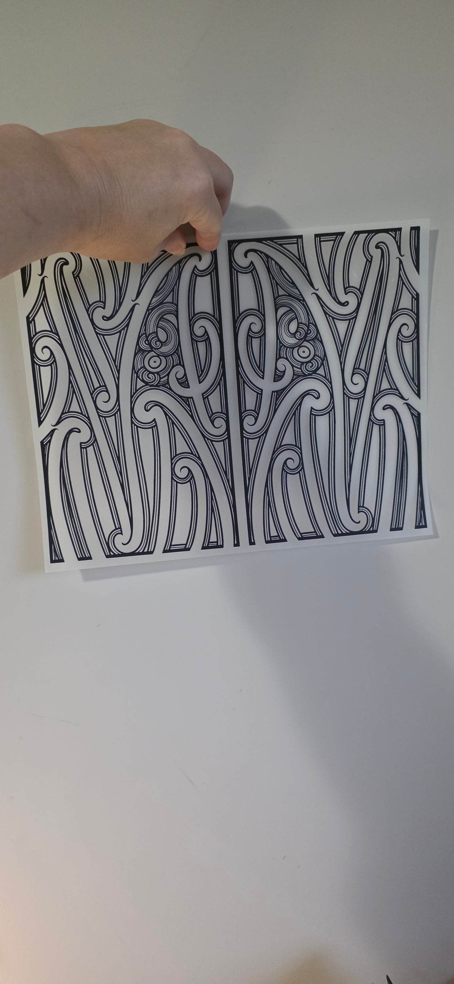Maori design Iron on DTF 28cm for clothing