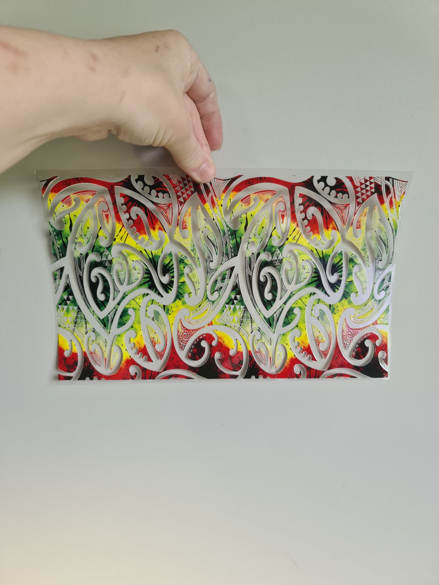 XL UV DTF DECAL MAORI DESIGN 28CMX17CM for touch lamps #125