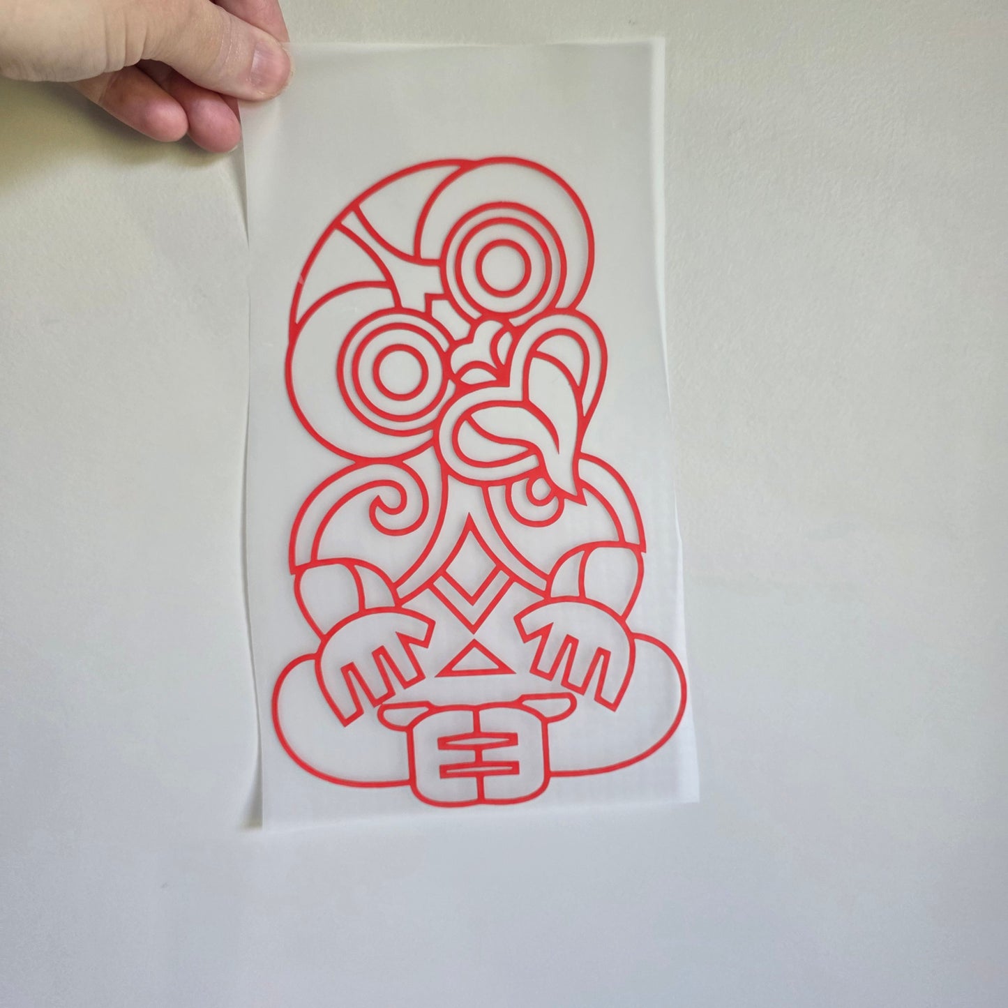 Custom Maori design Iron on DTF 25cm for clothing
