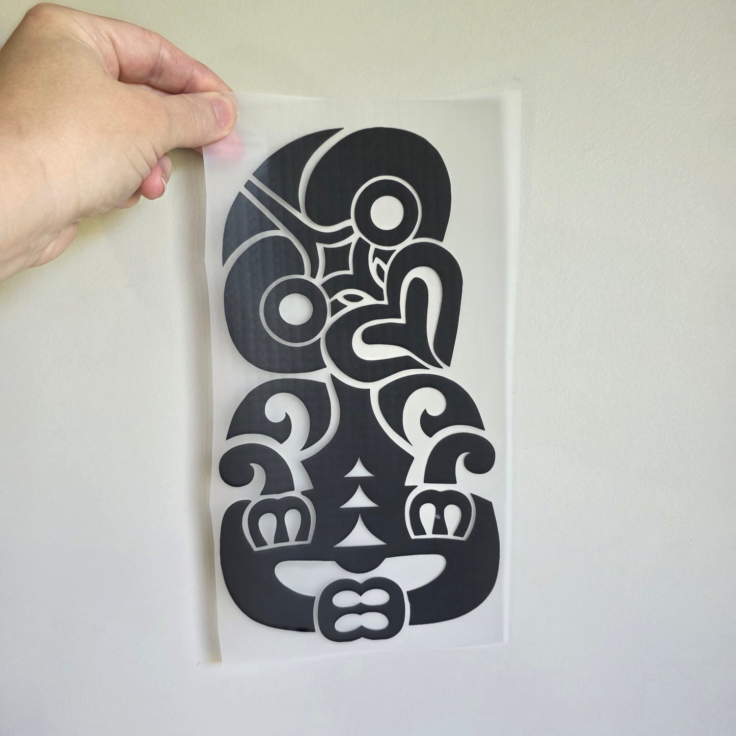 Custom Maori design Iron on DTF 25cm for clothing