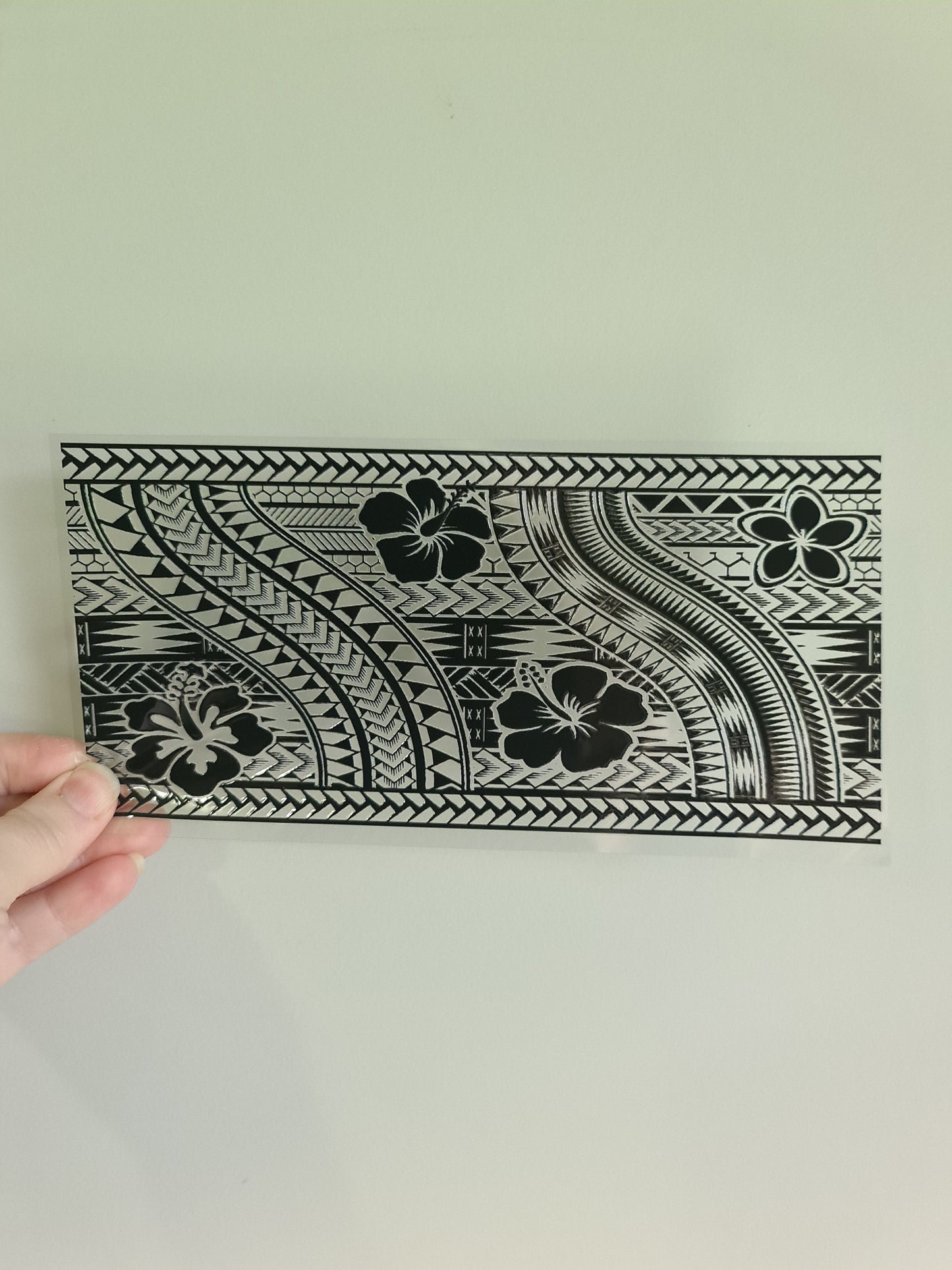 UV dtf transfer Maori design 23cmx11cm 16oz wrap #1192