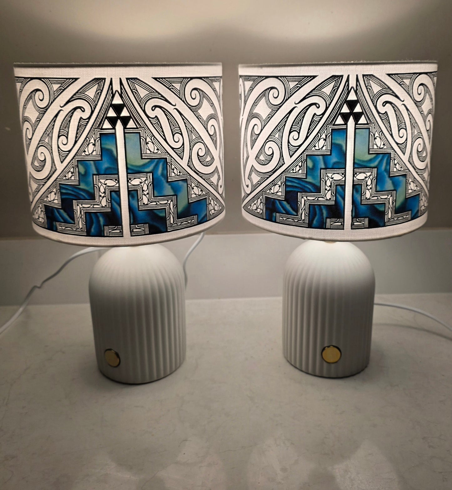 Maori design touch lamp - set 2 lamps